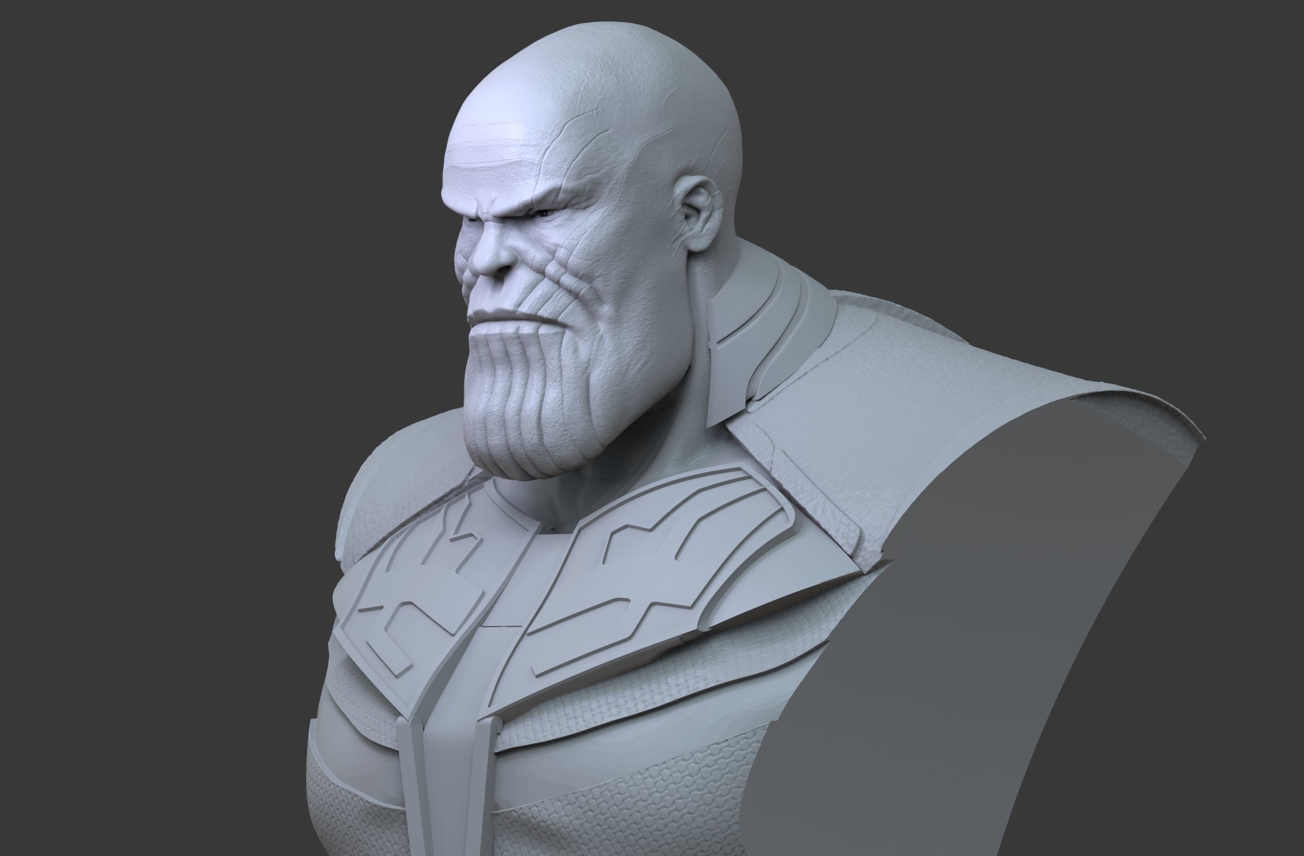 Thanos bust of character gold 3D print model_15