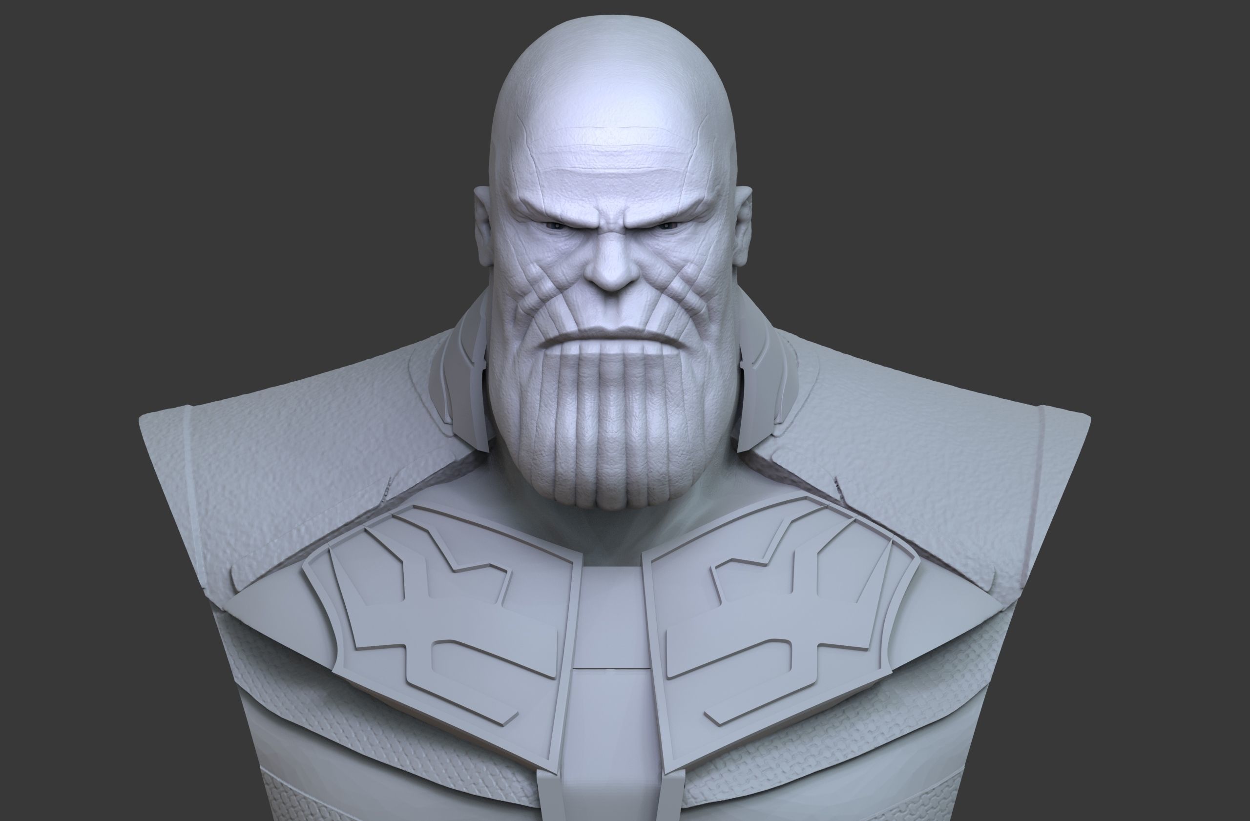 Thanos bust of character gold 3D print model_20