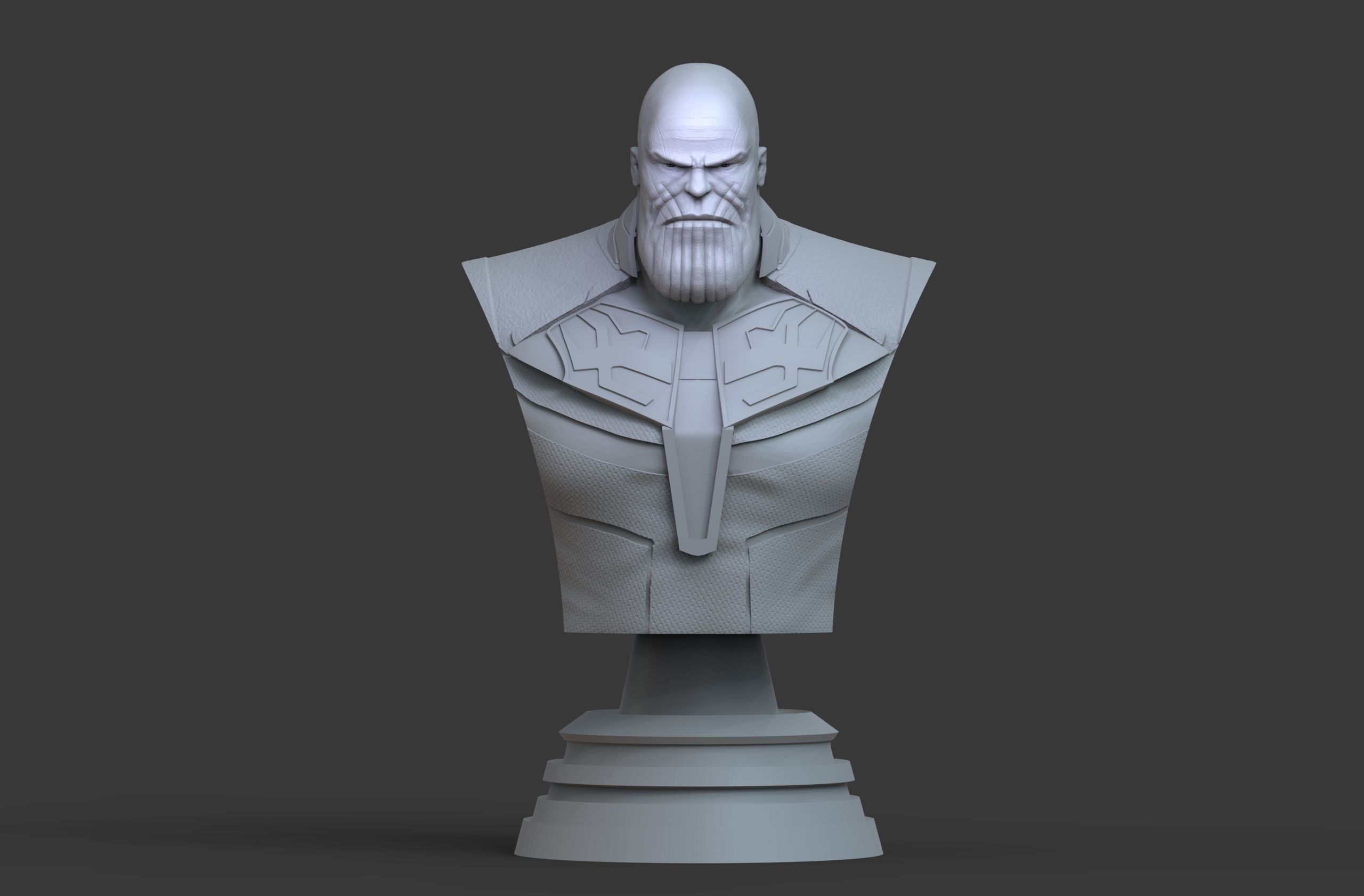 Thanos bust of character gold 3D print model_19