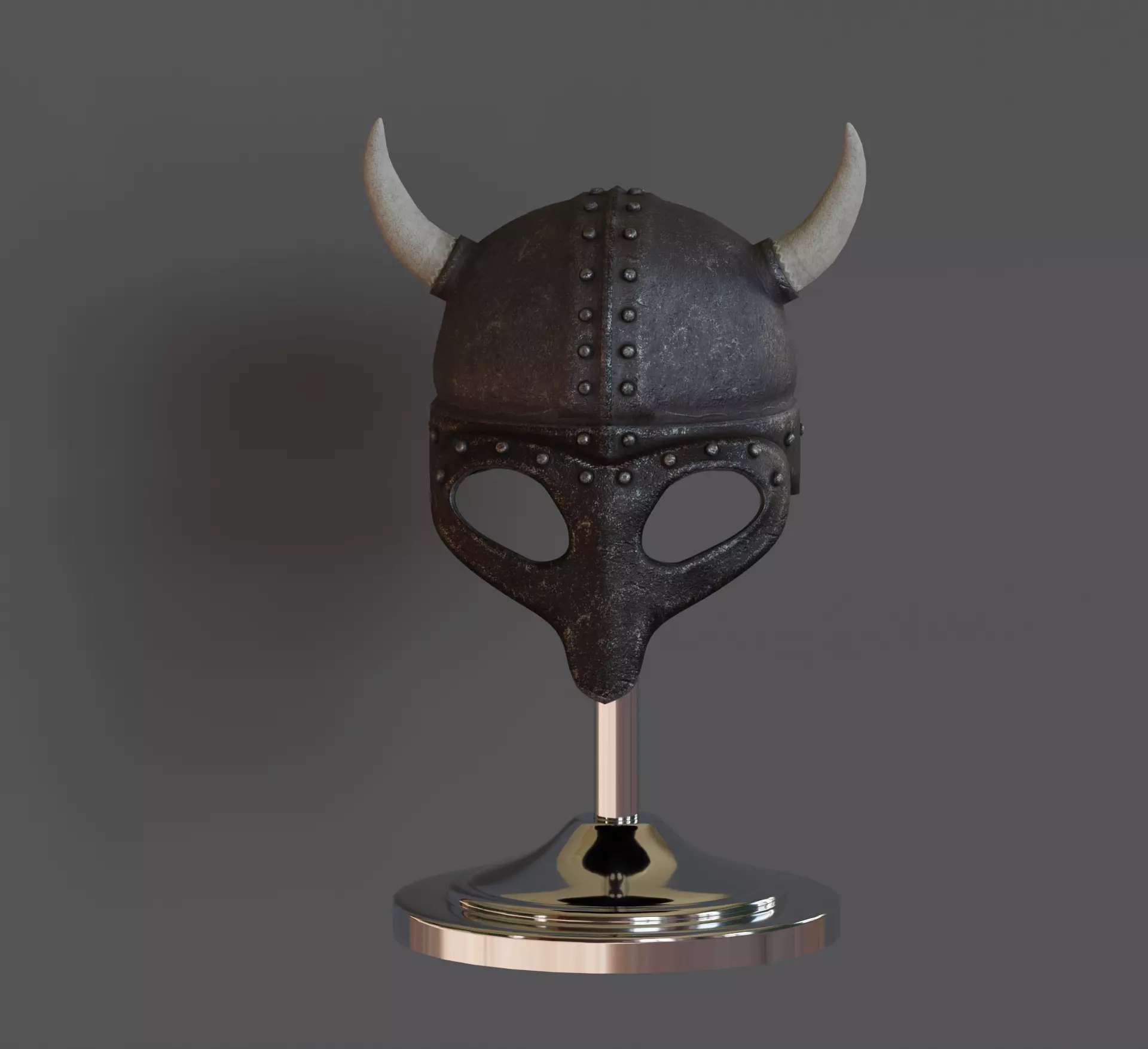 Viking helmet Low-poly 3D model_0
