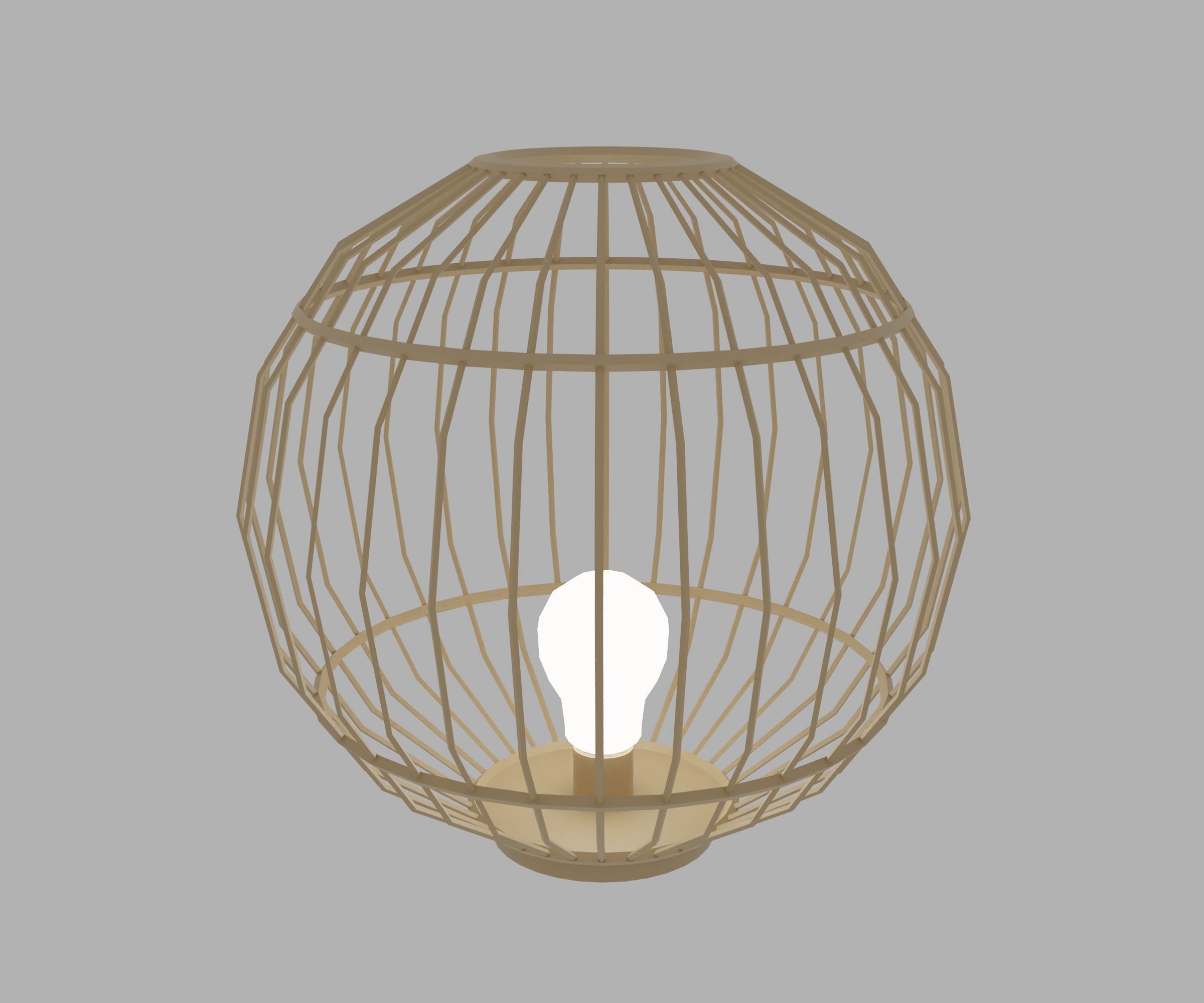 Bohemian living room Low-poly 3D model_9