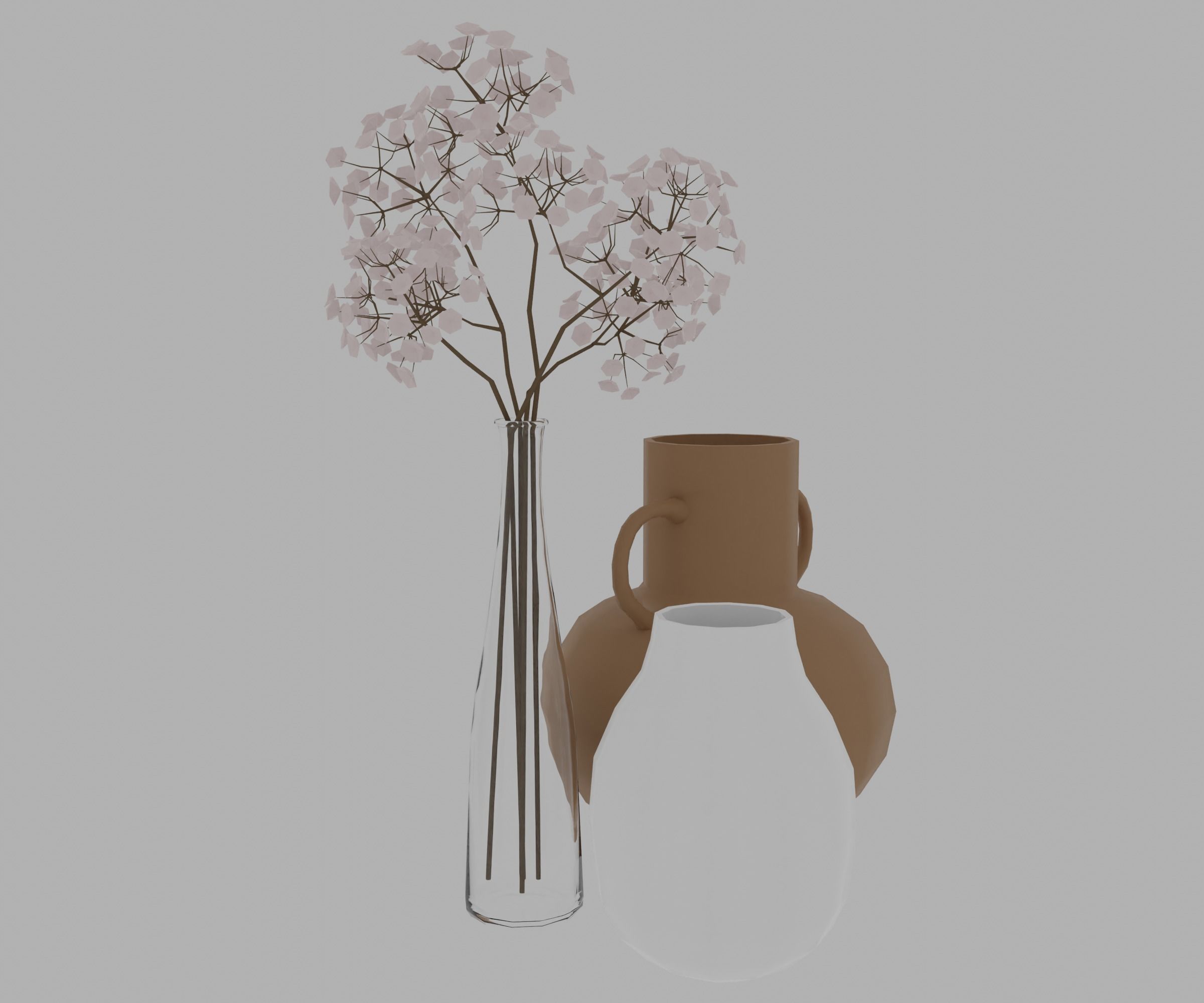 Bohemian living room Low-poly 3D model_24