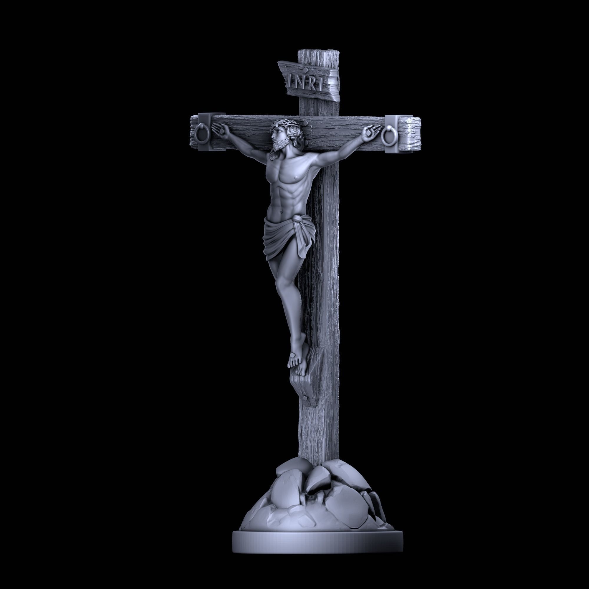 3D model Sculpture of Jesus for 3D printing and CNC 3D print model_1