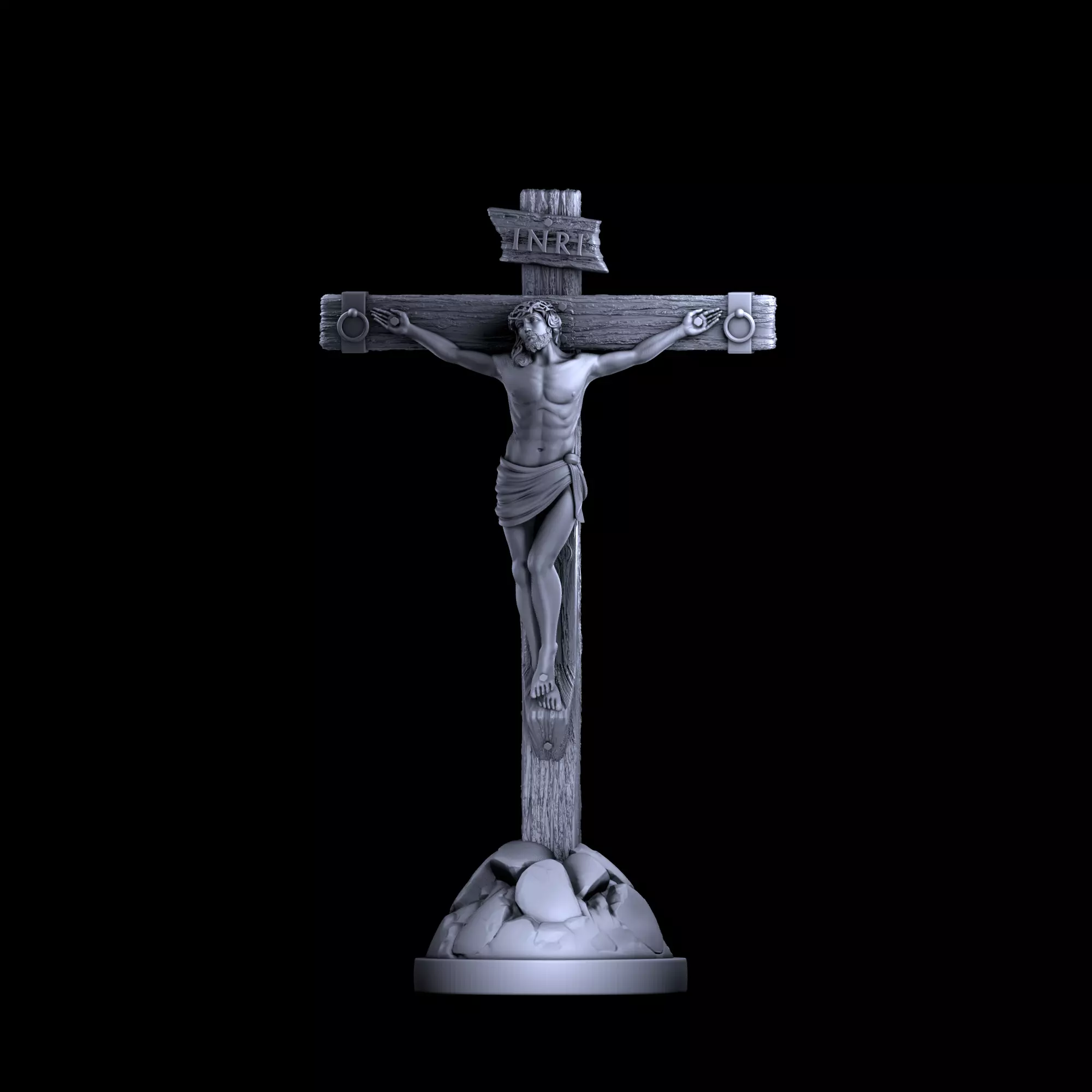 3D model Sculpture of Jesus for 3D printing and CNC 3D print model_0