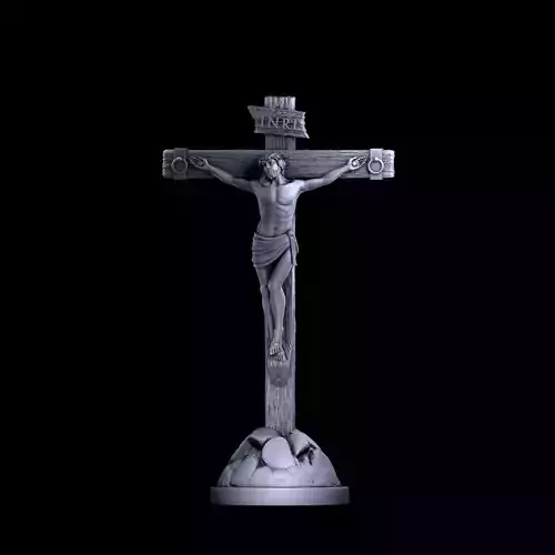 3D model Sculpture of Jesus for 3D printing and CNC