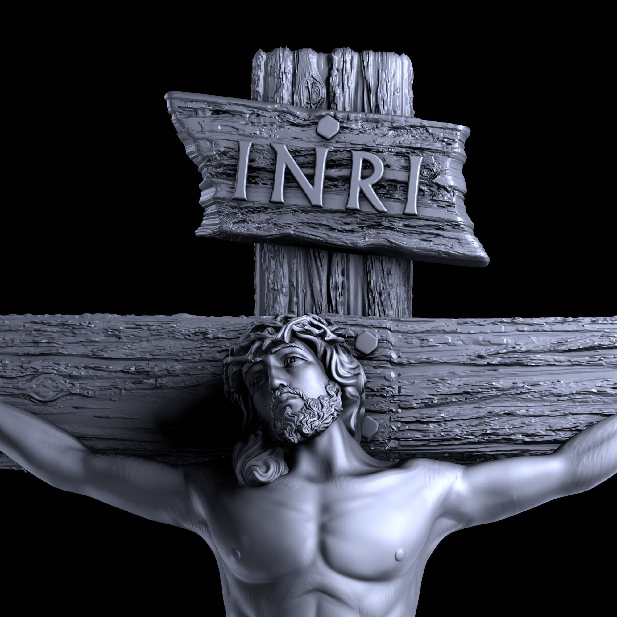 3D model Sculpture of Jesus for 3D printing and CNC 3D print model_5