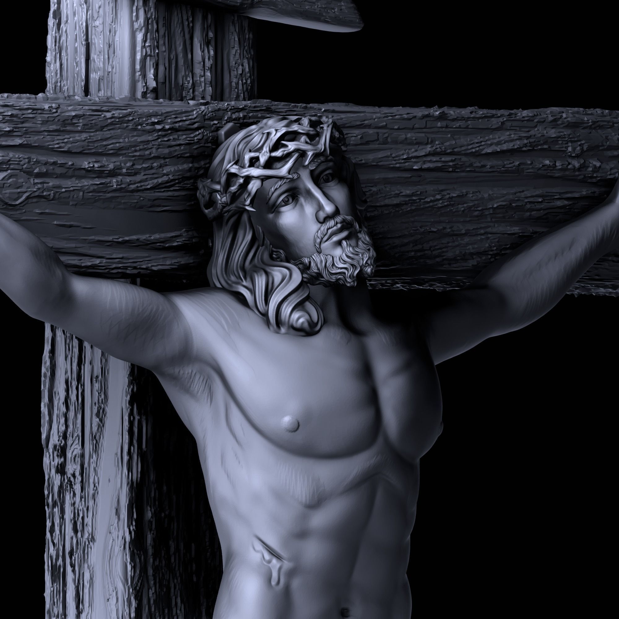 3D model Sculpture of Jesus for 3D printing and CNC 3D print model_6