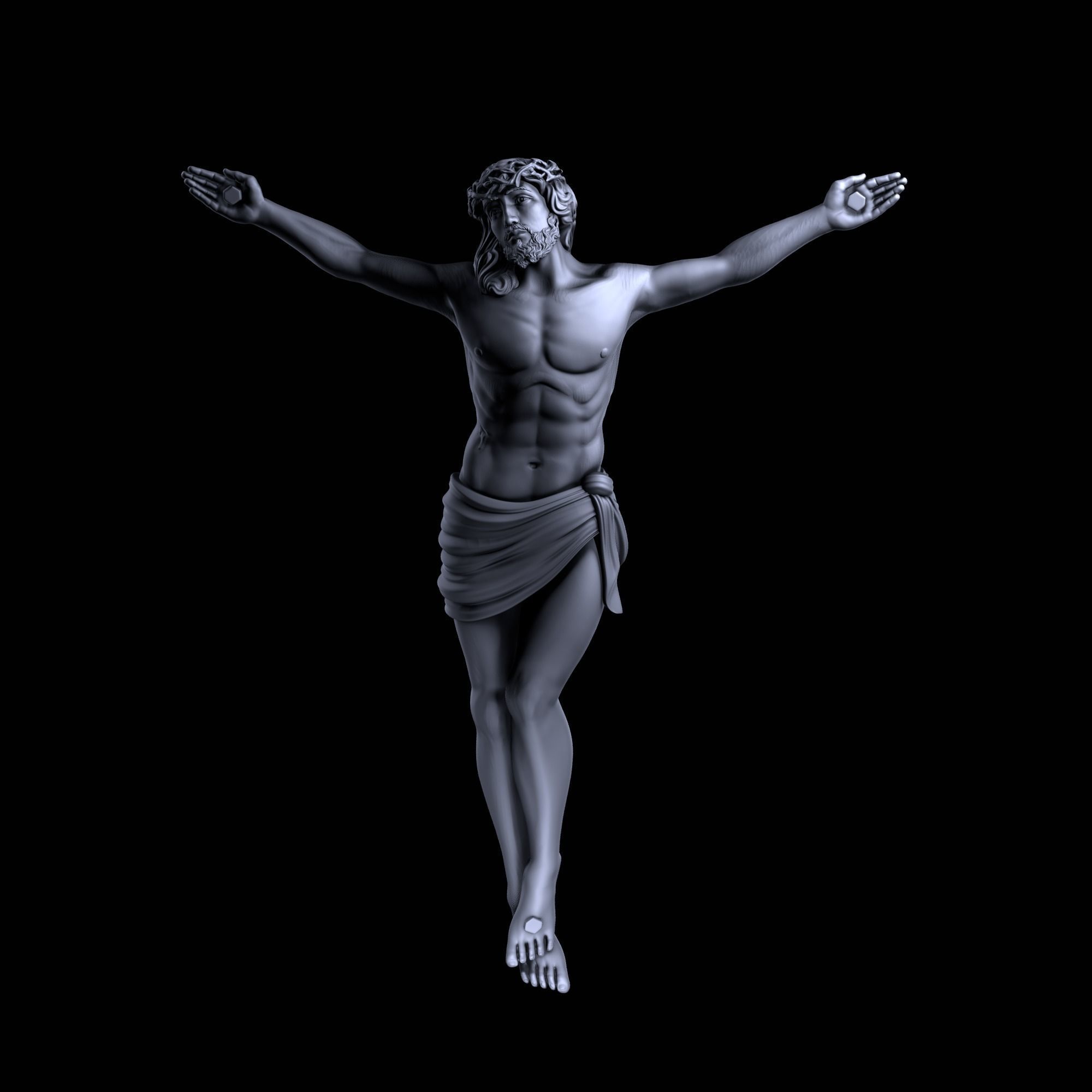 3D model Sculpture of Jesus for 3D printing and CNC 3D print model_8