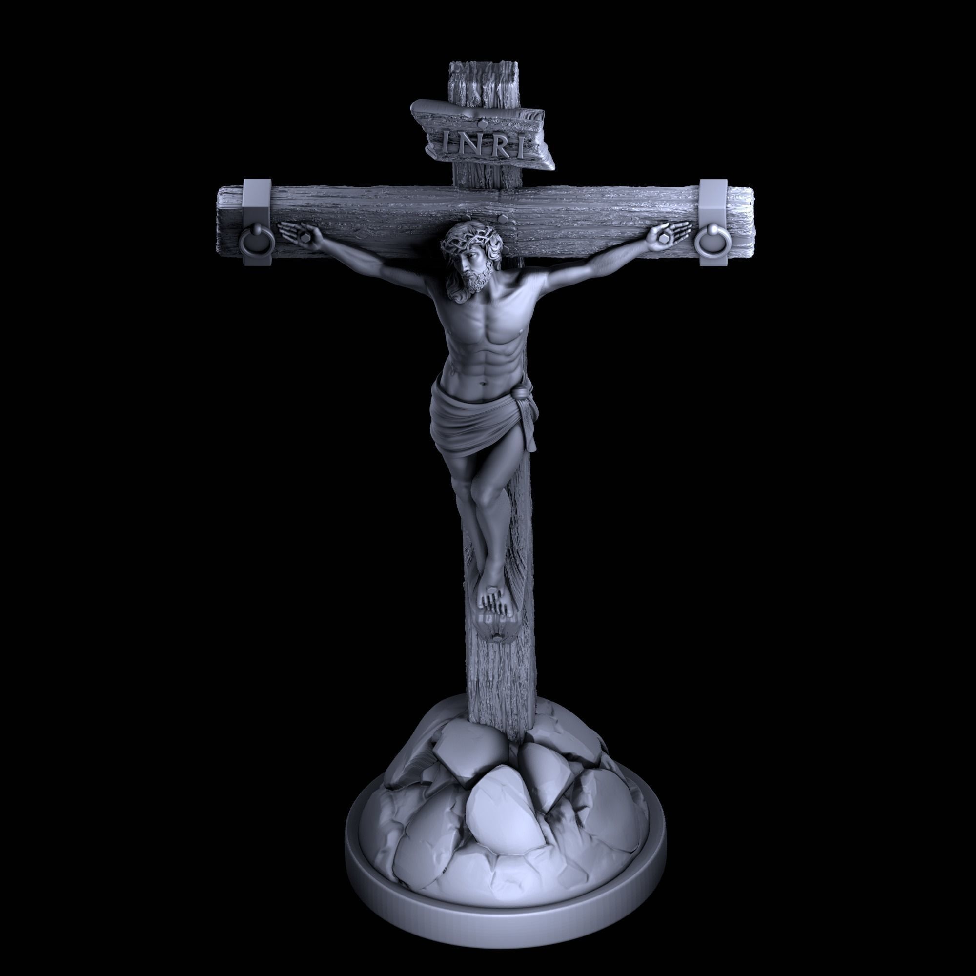 3D model Sculpture of Jesus for 3D printing and CNC 3D print model_3