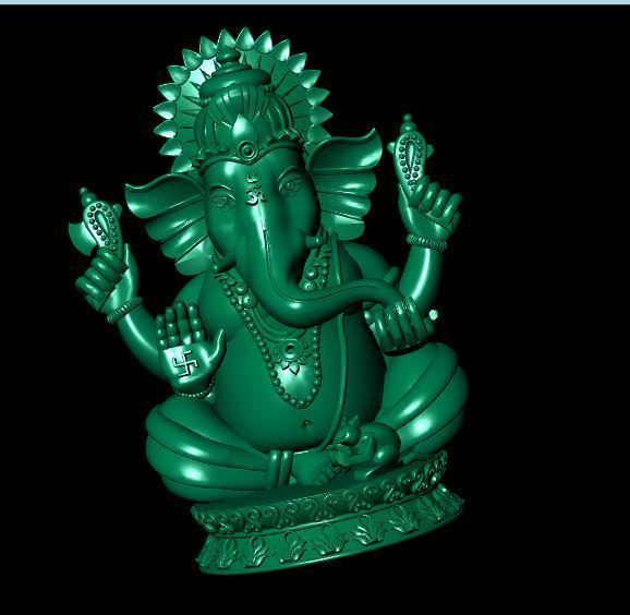 gonesh pendant 3D print model_8