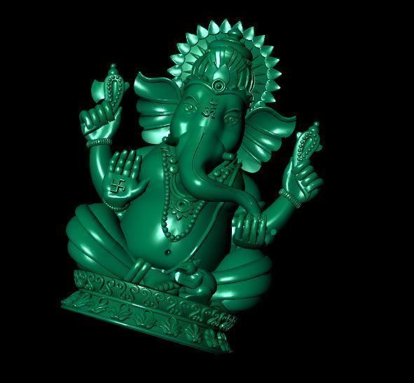 gonesh pendant 3D print model_9