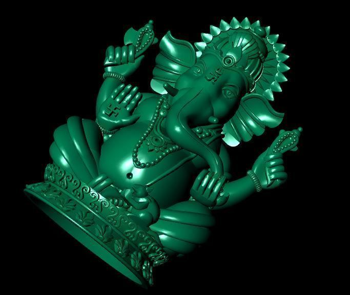gonesh pendant 3D print model_3