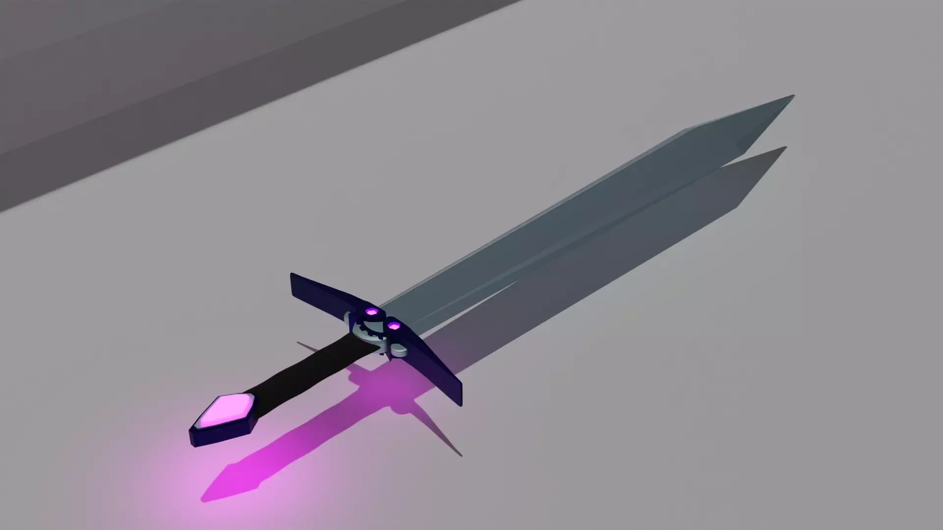 Low Poly Phantom Sword Low-poly 3D model_0