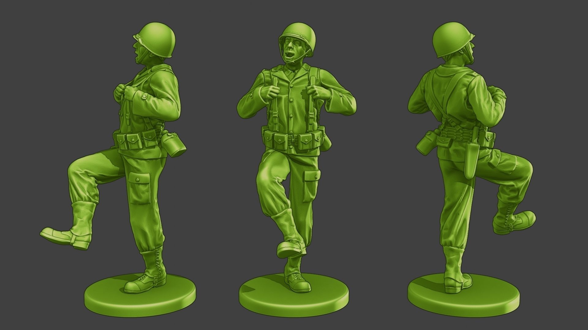 American soldiers ww2 A15 Pack 1 3D Model Collection_3