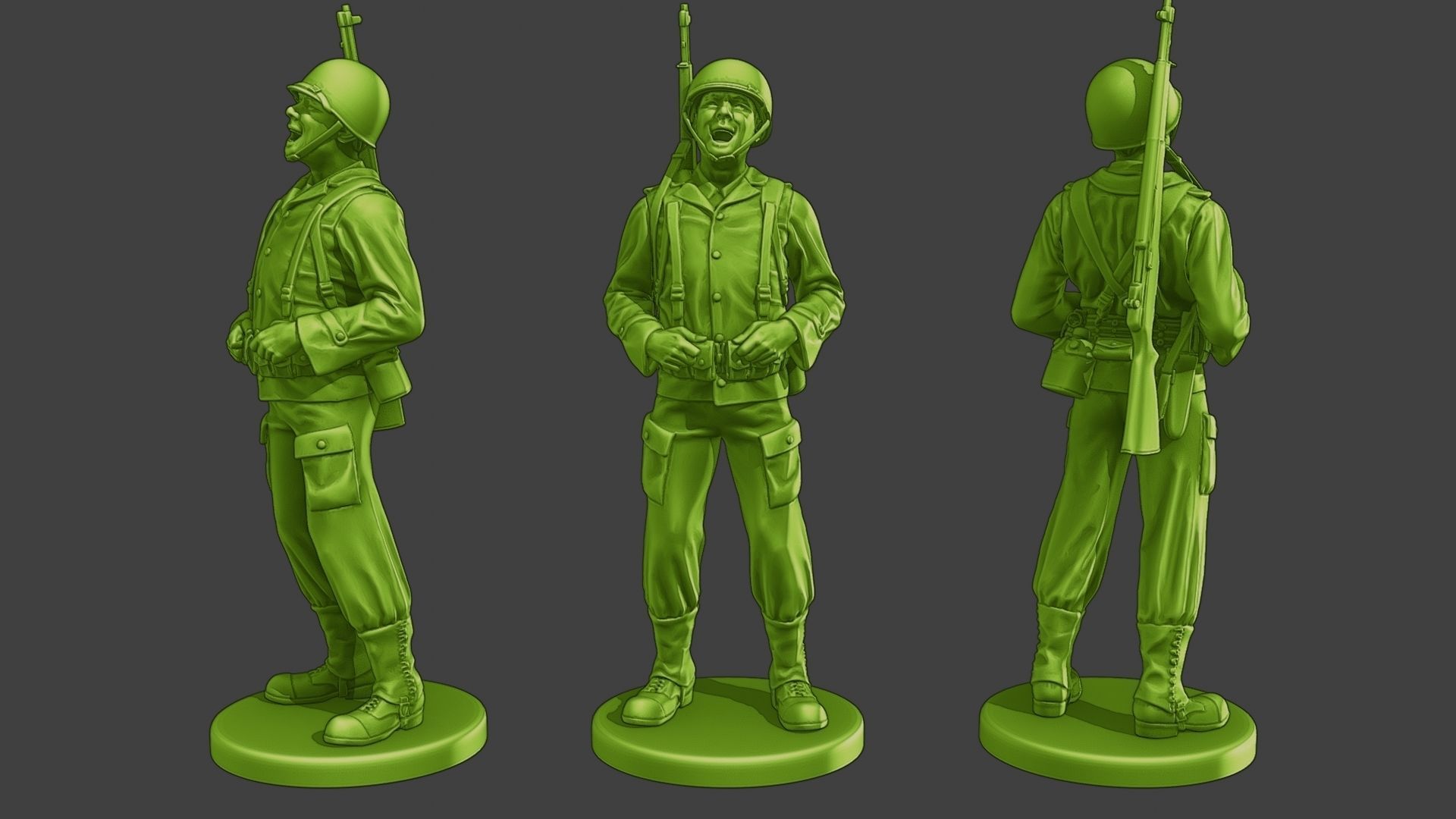 American soldiers ww2 A15 Pack 1 3D Model Collection_8