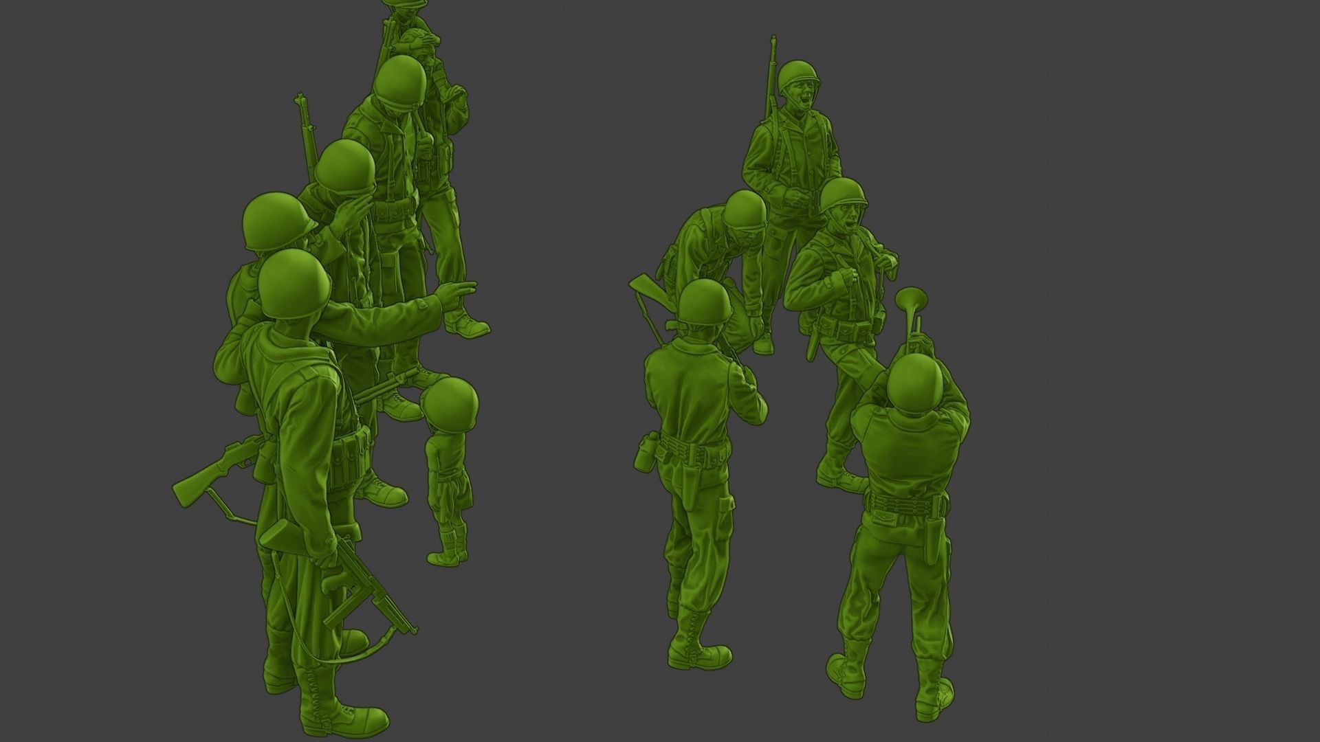 American soldiers ww2 A15 Pack 1 3D Model Collection_20