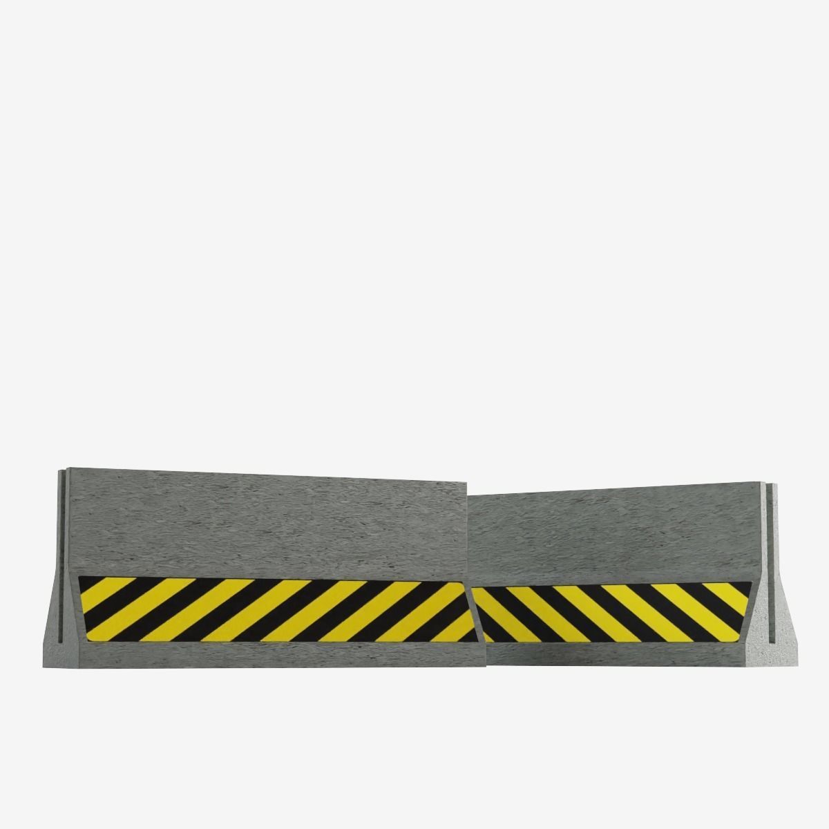 Concrete Barrier  Low-poly 3D model_12