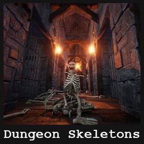 Dungeon Skeletons 30 Assets Low-poly 3D model_2