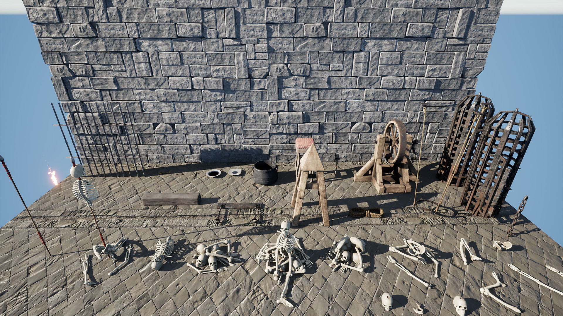 Dungeon Skeletons 30 Assets Low-poly 3D model_6