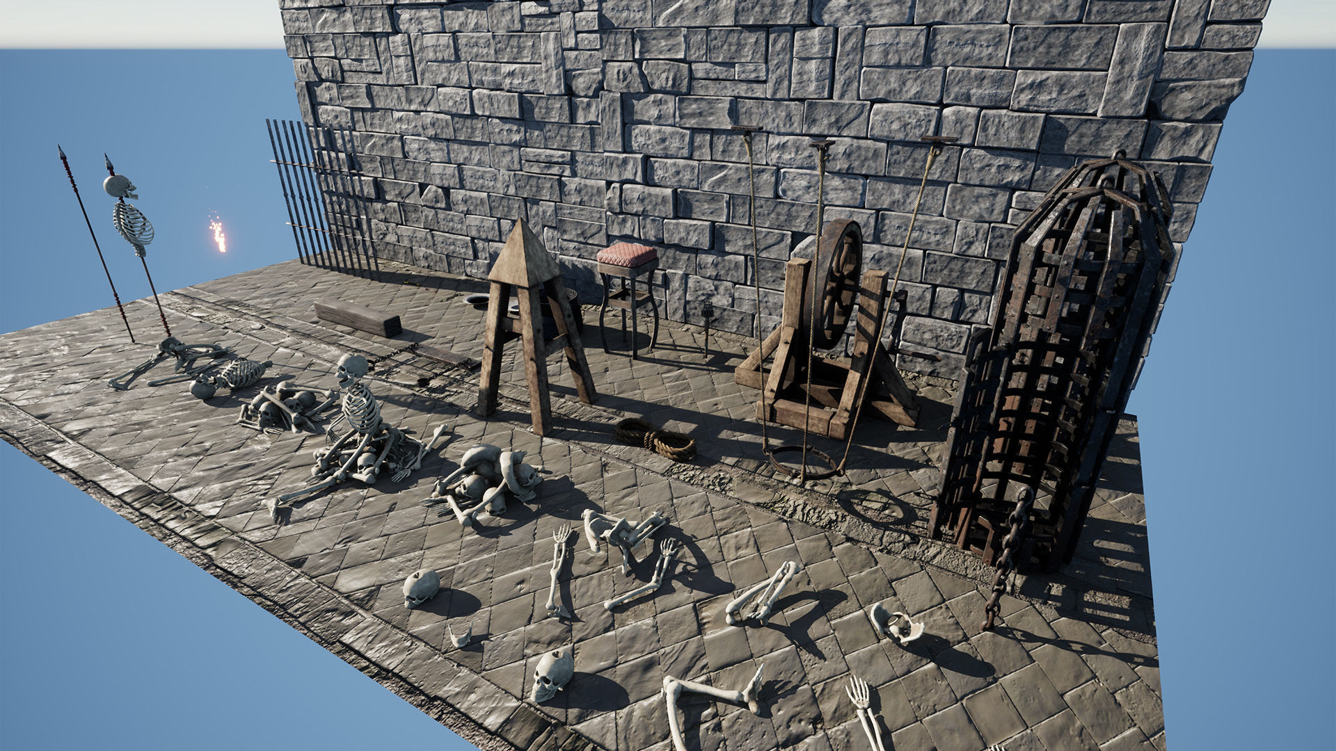 Dungeon Skeletons 30 Assets Low-poly 3D model_5