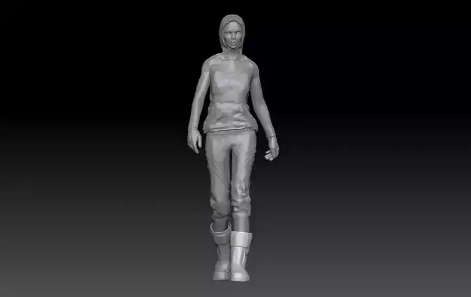 SKI GIRL 4 3D print model