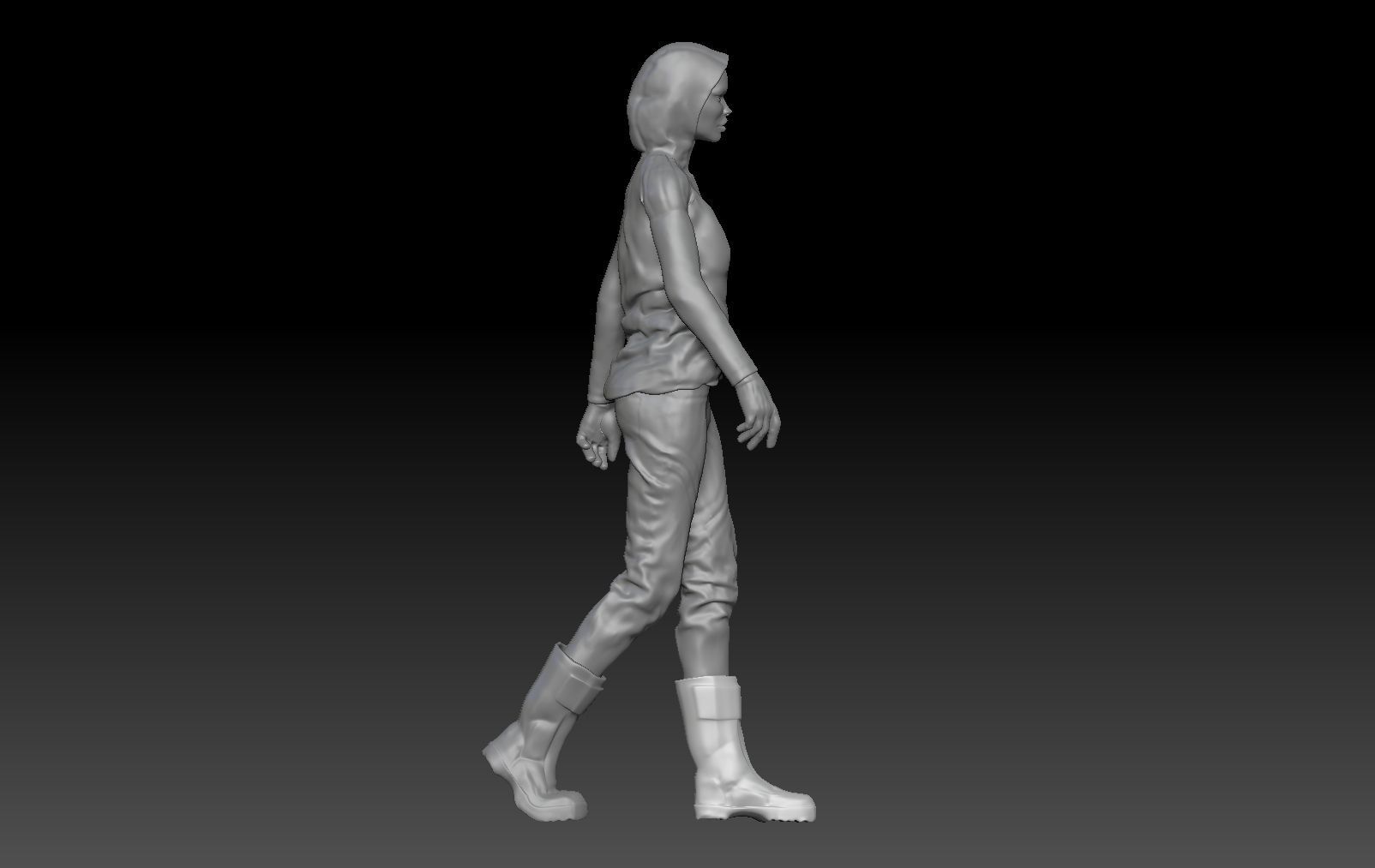 SKI GIRL 4 3D print model_3