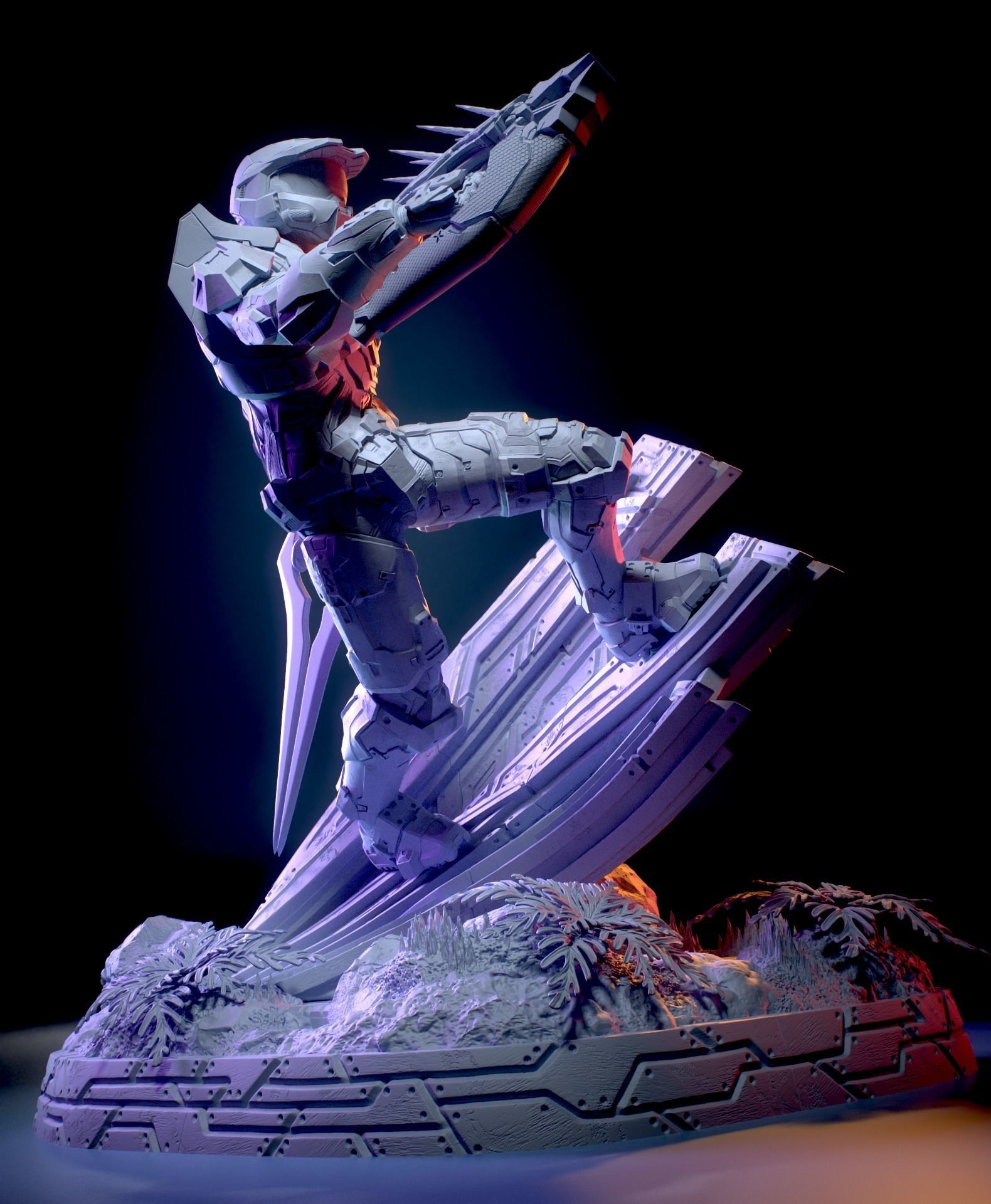 Halo Infinite Fanart - Master Chief 3d print figurine 3D print model_6