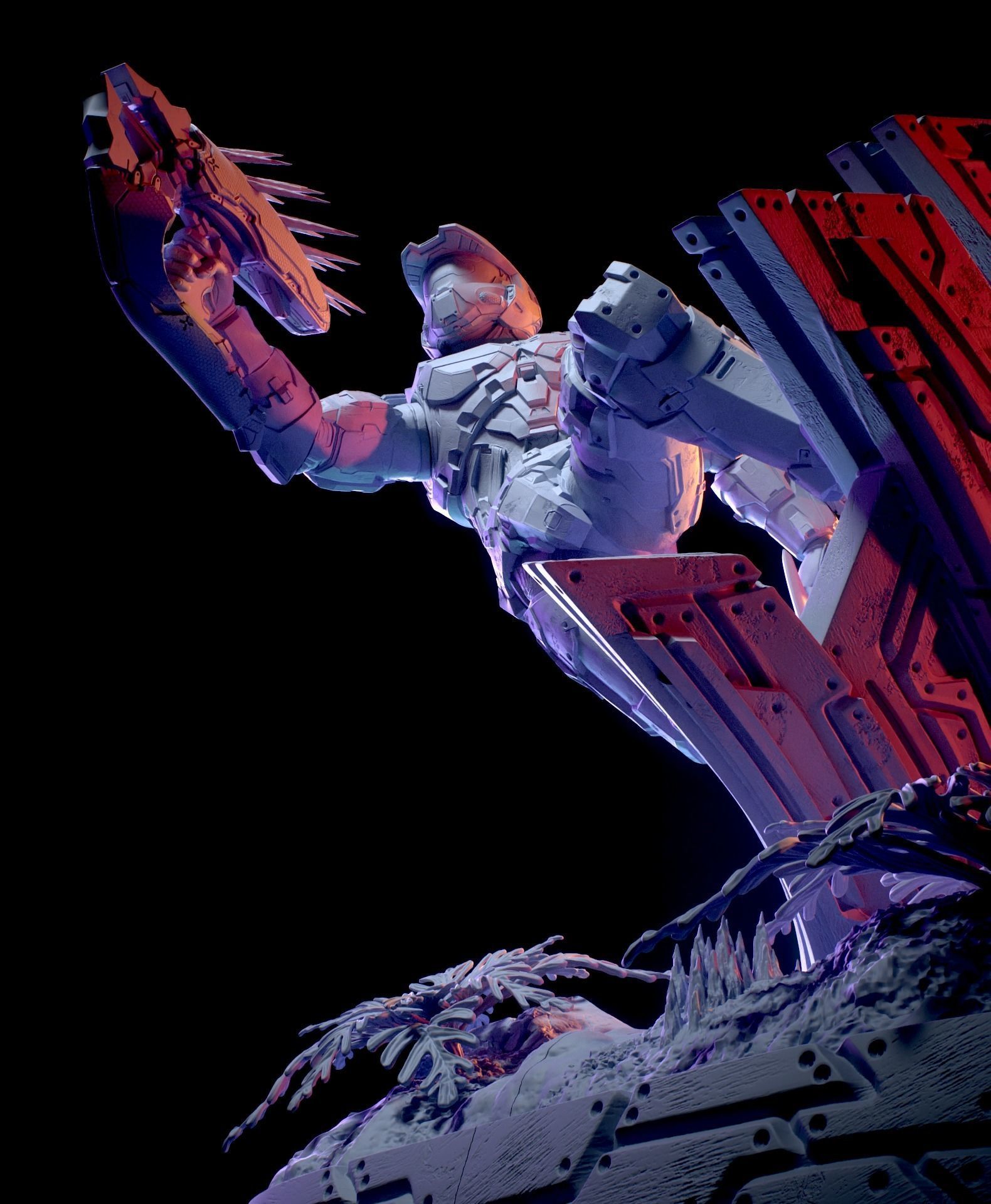 Halo Infinite Fanart - Master Chief 3d print figurine 3D print model_5