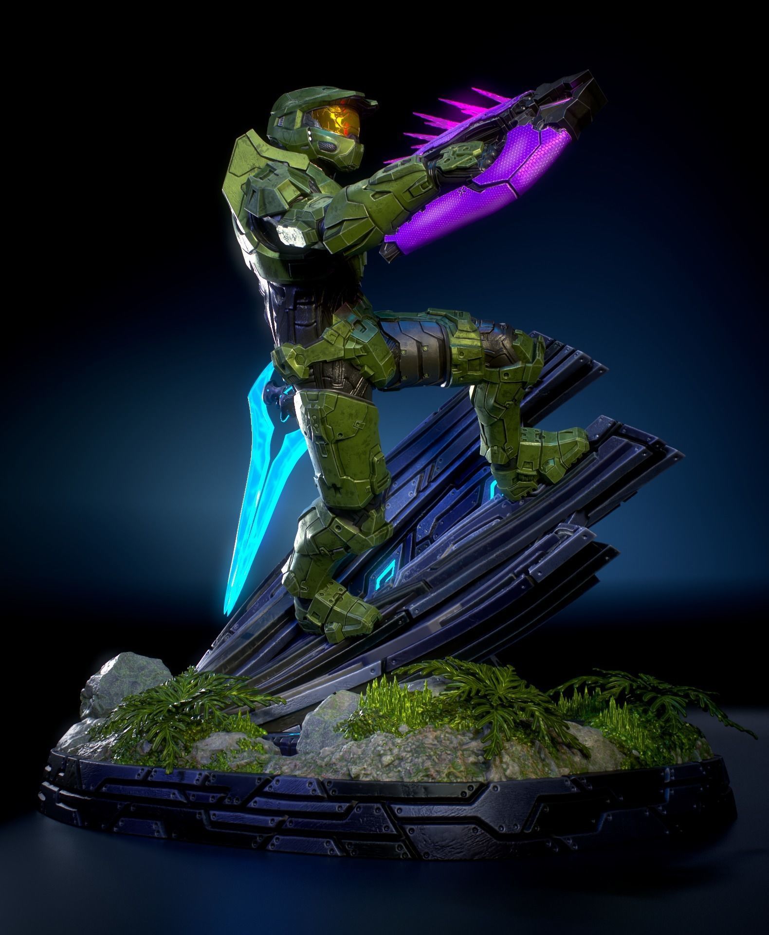 Halo Infinite Fanart - Master Chief 3d print figurine 3D print model_1