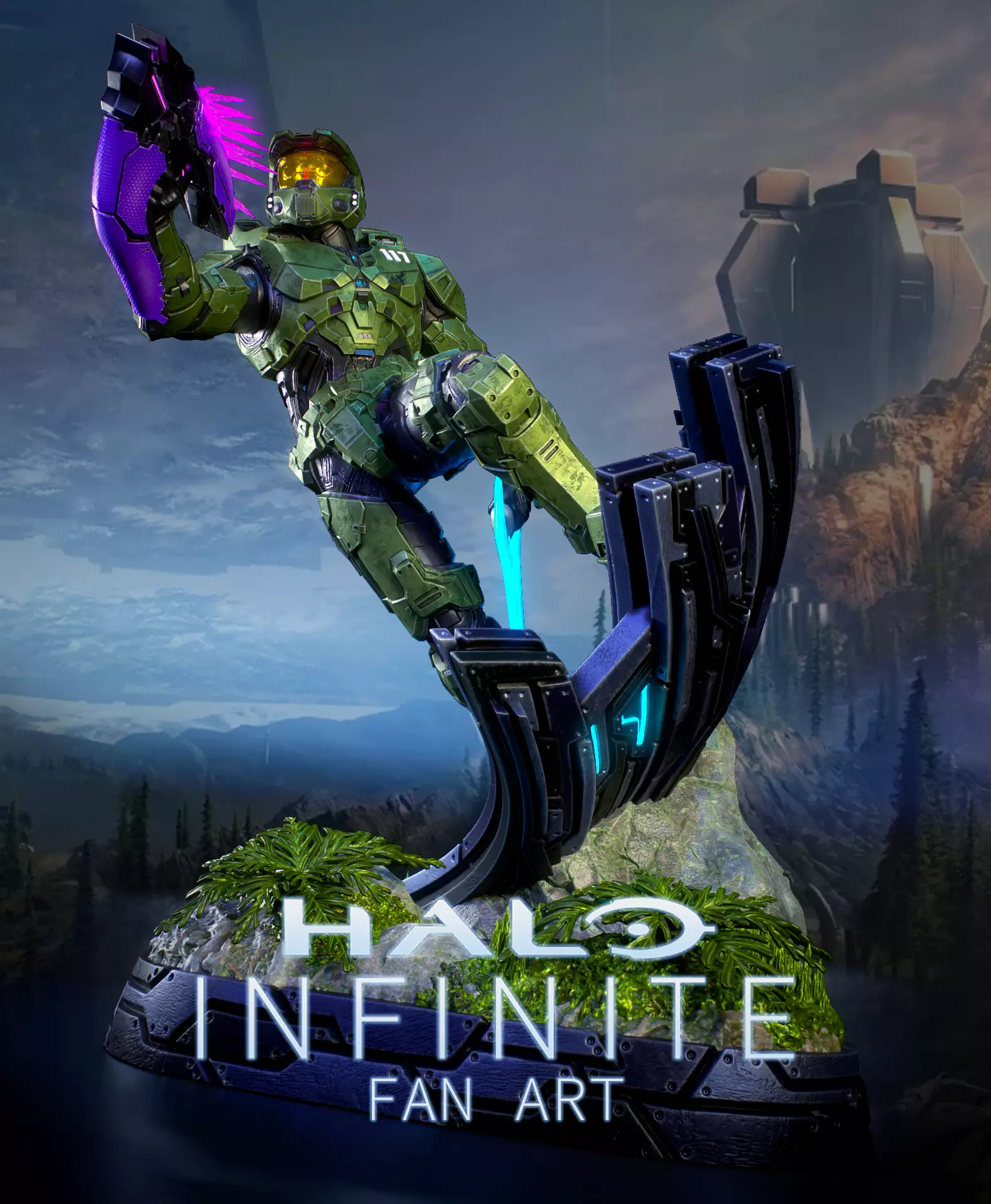 Halo Infinite Fanart - Master Chief 3d print figurine 3D print model_0