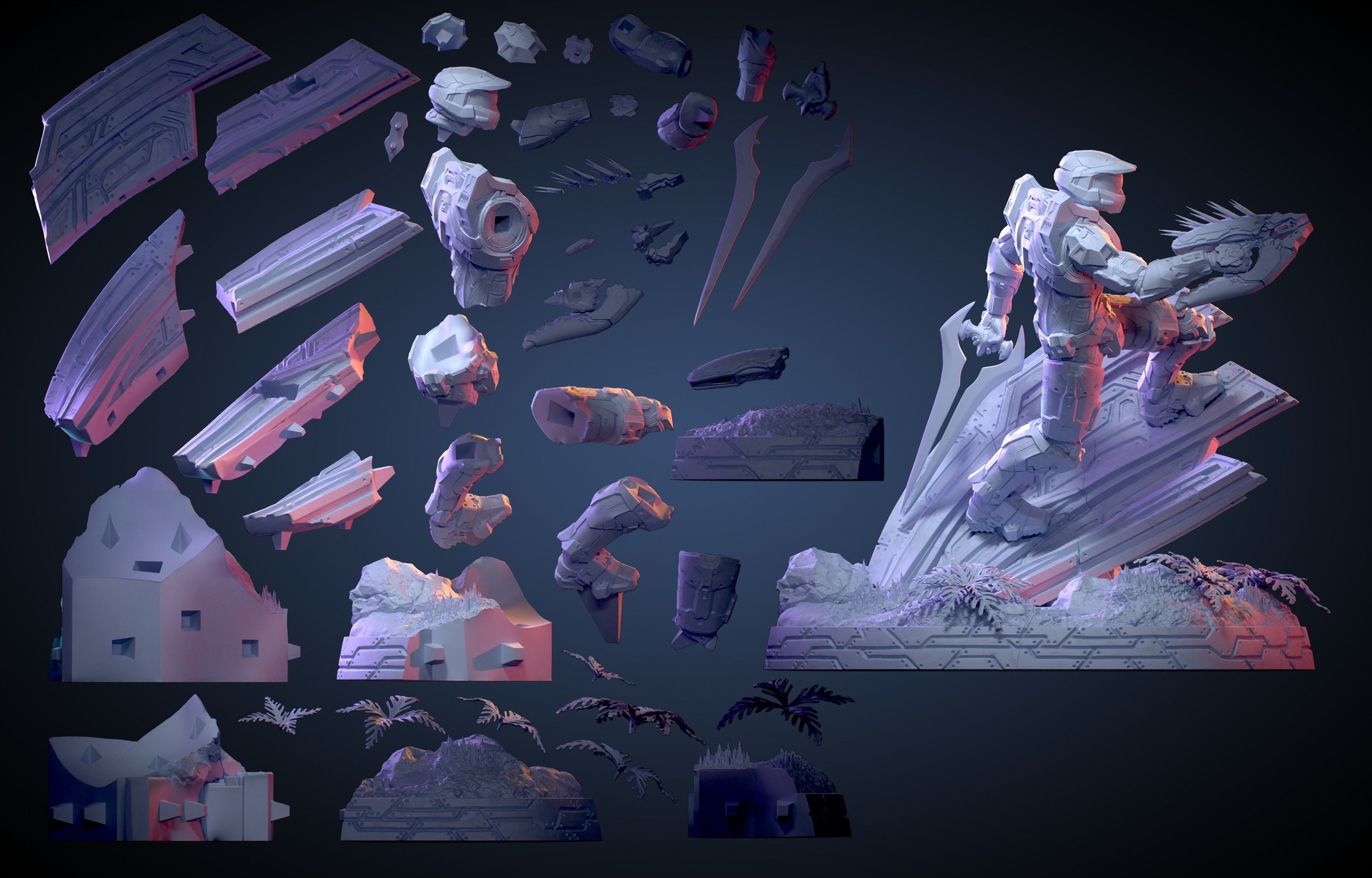 Halo Infinite Fanart - Master Chief 3d print figurine 3D print model_11