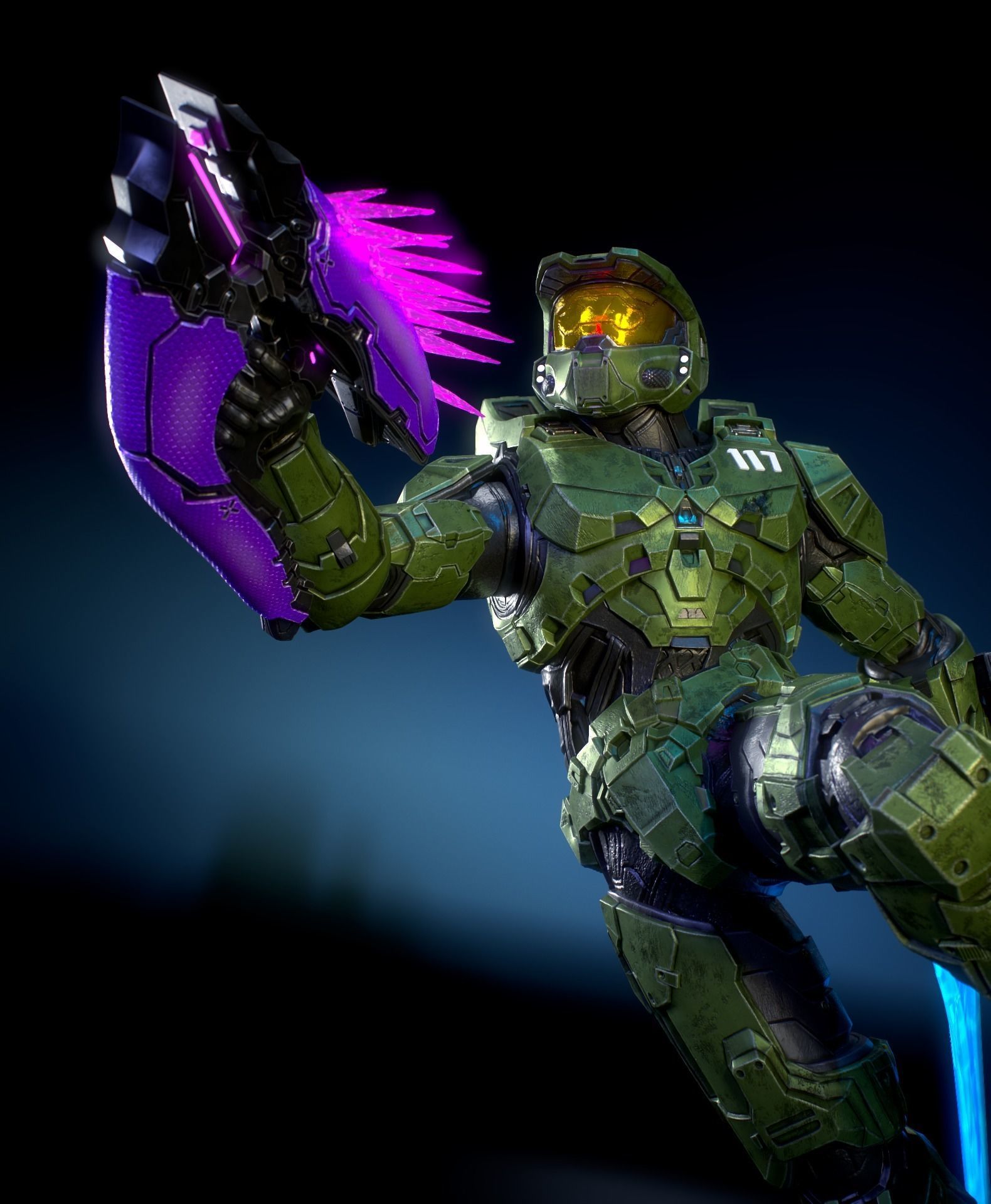 Halo Infinite Fanart - Master Chief 3d print figurine 3D print model_3