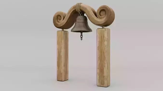Ships bell Low-poly 3D model
