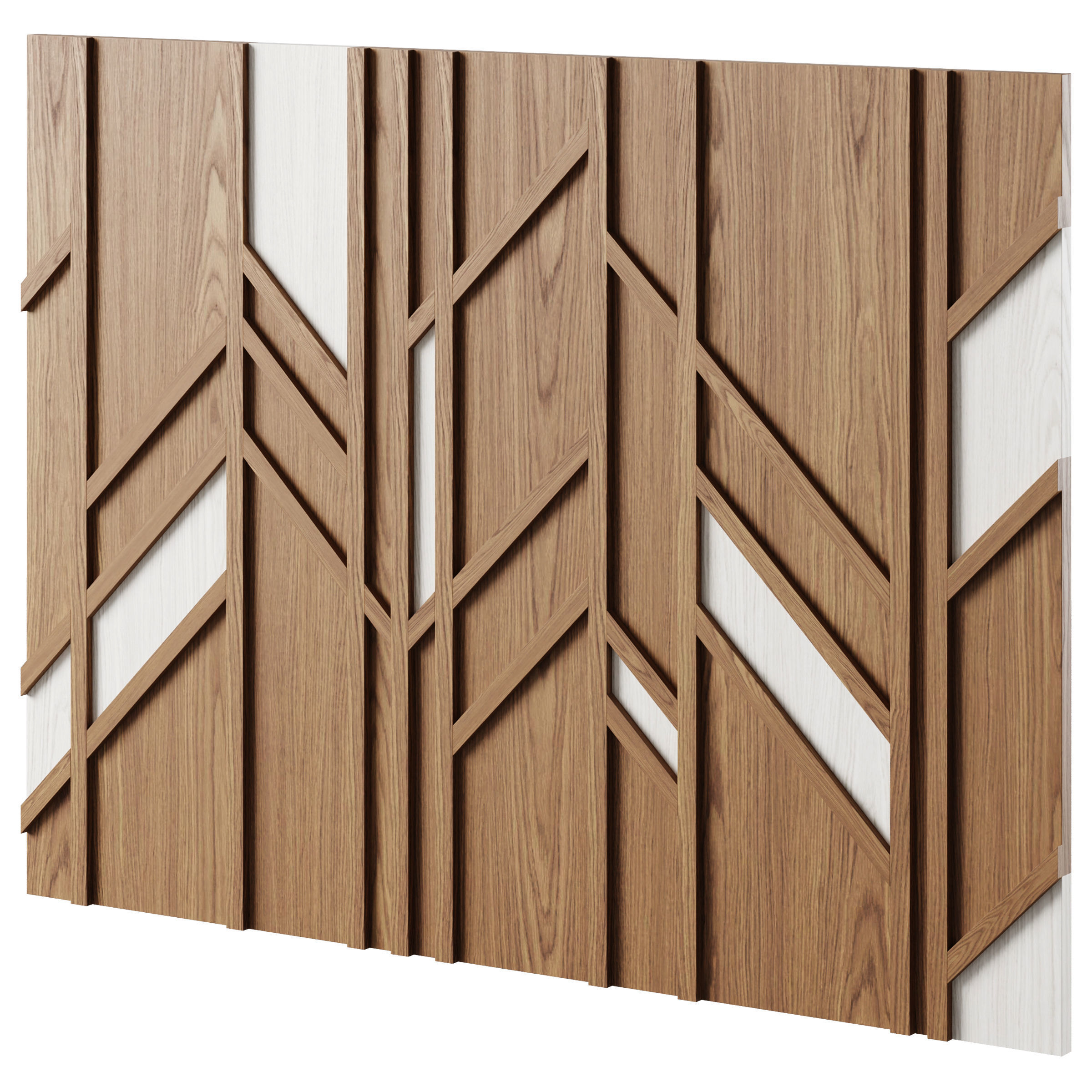 Wooden panel FRAGMENT by Wood walls 3D model_1