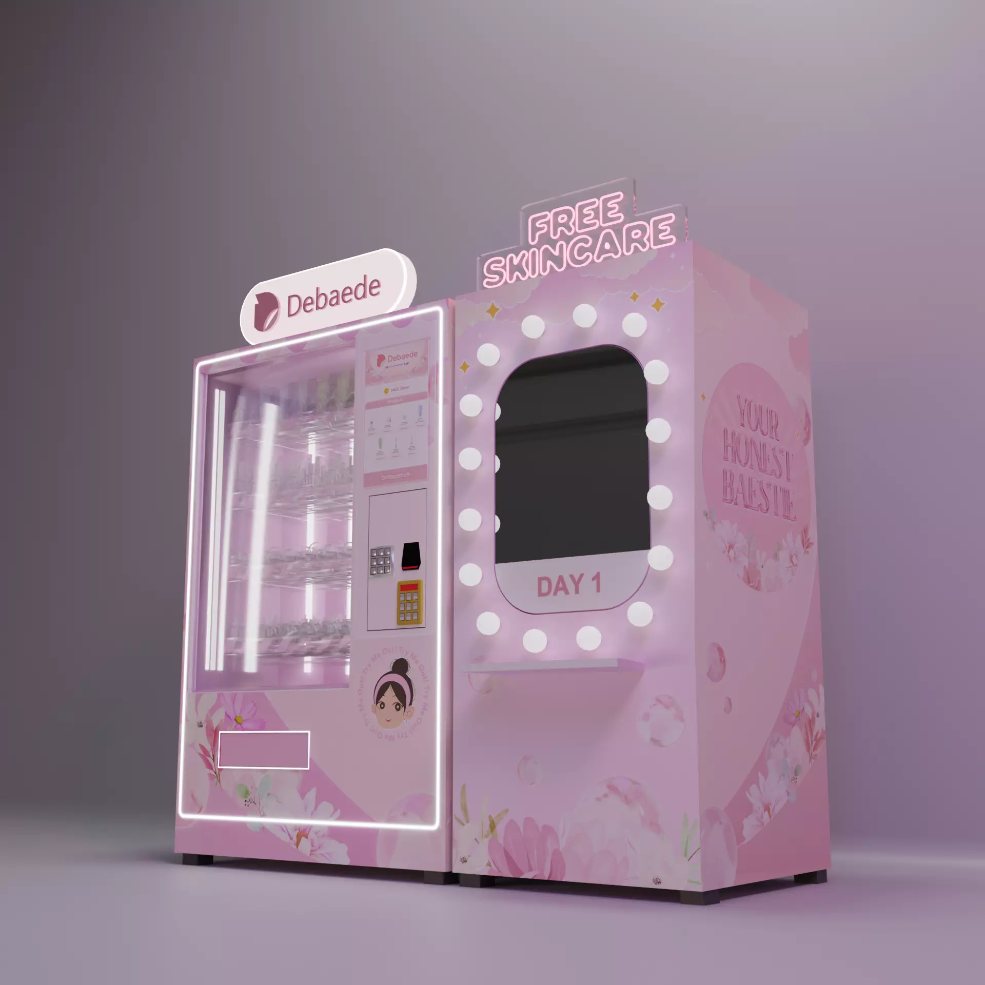 Vending Machine Low-poly 3D model_0