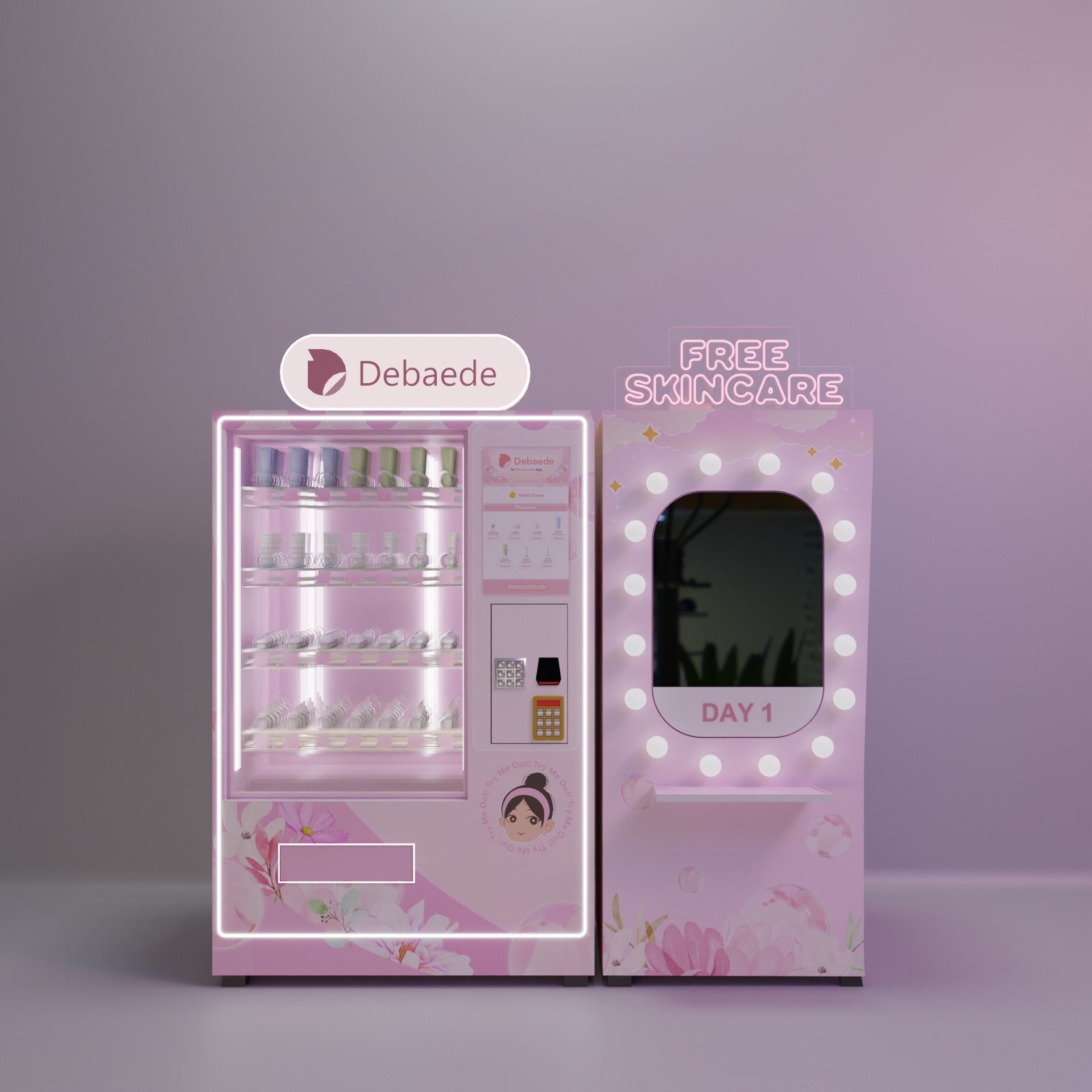 Vending Machine Low-poly 3D model_1