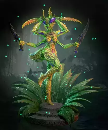 Mantis insectoid blade dancer 3d print figurine 3D print model