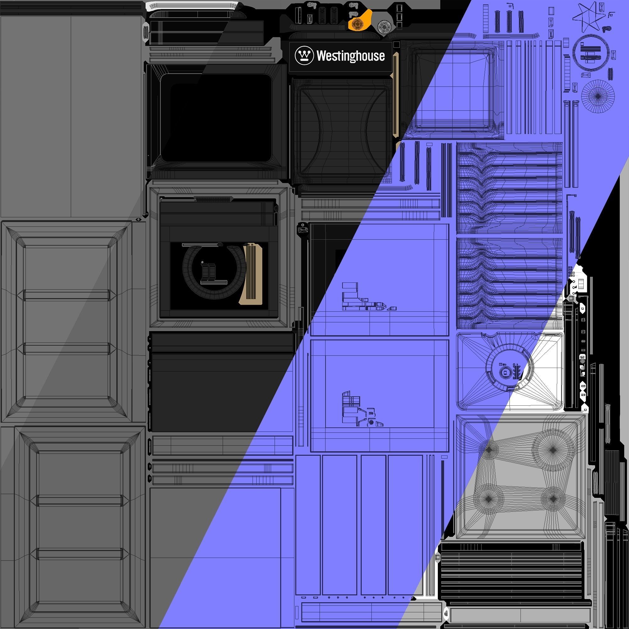Realistic Upright oven  3D model_20