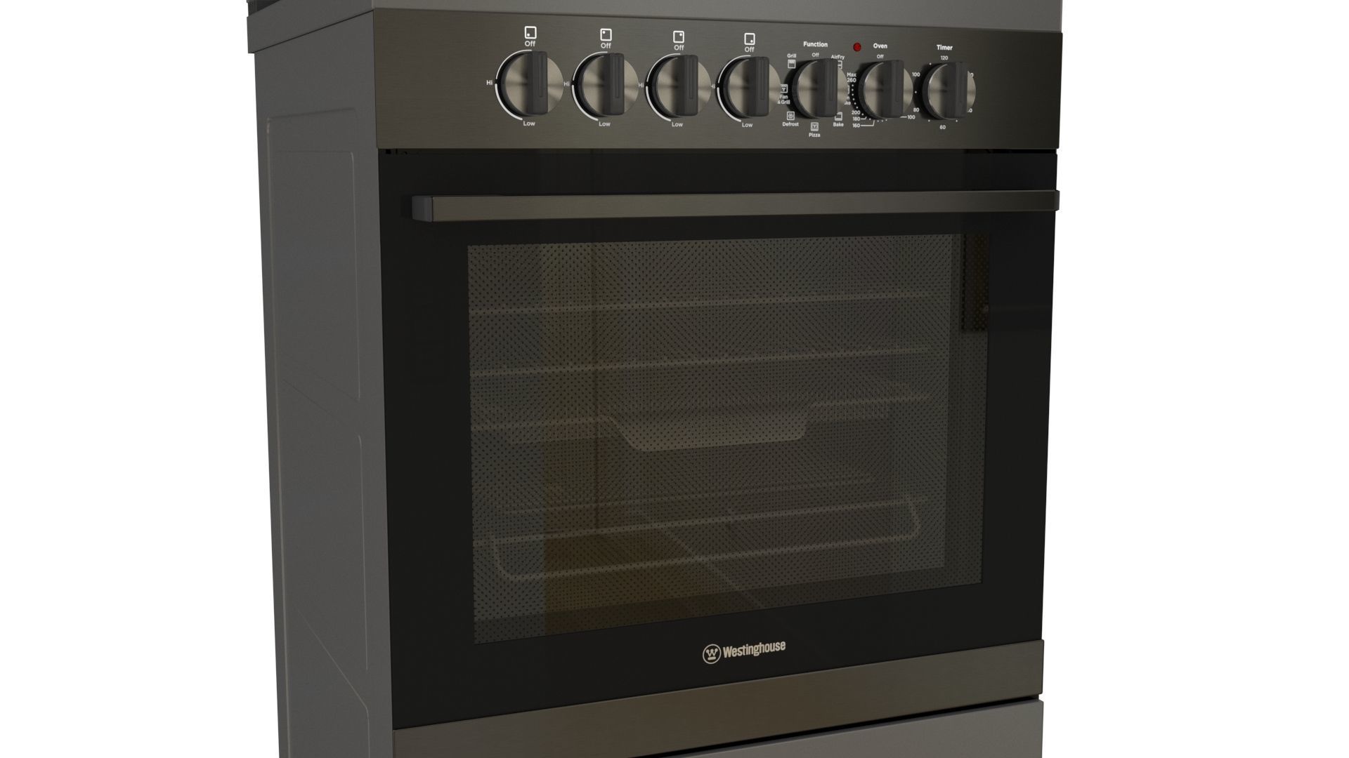 Realistic Upright oven  3D model_4