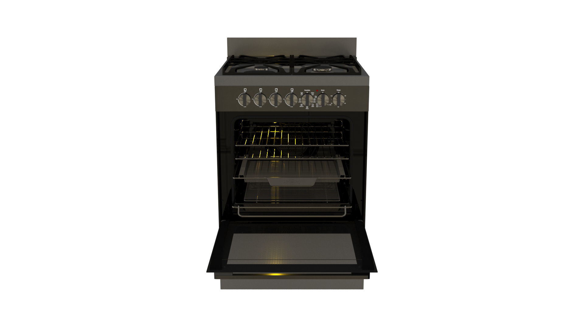 Realistic Upright oven  3D model_6