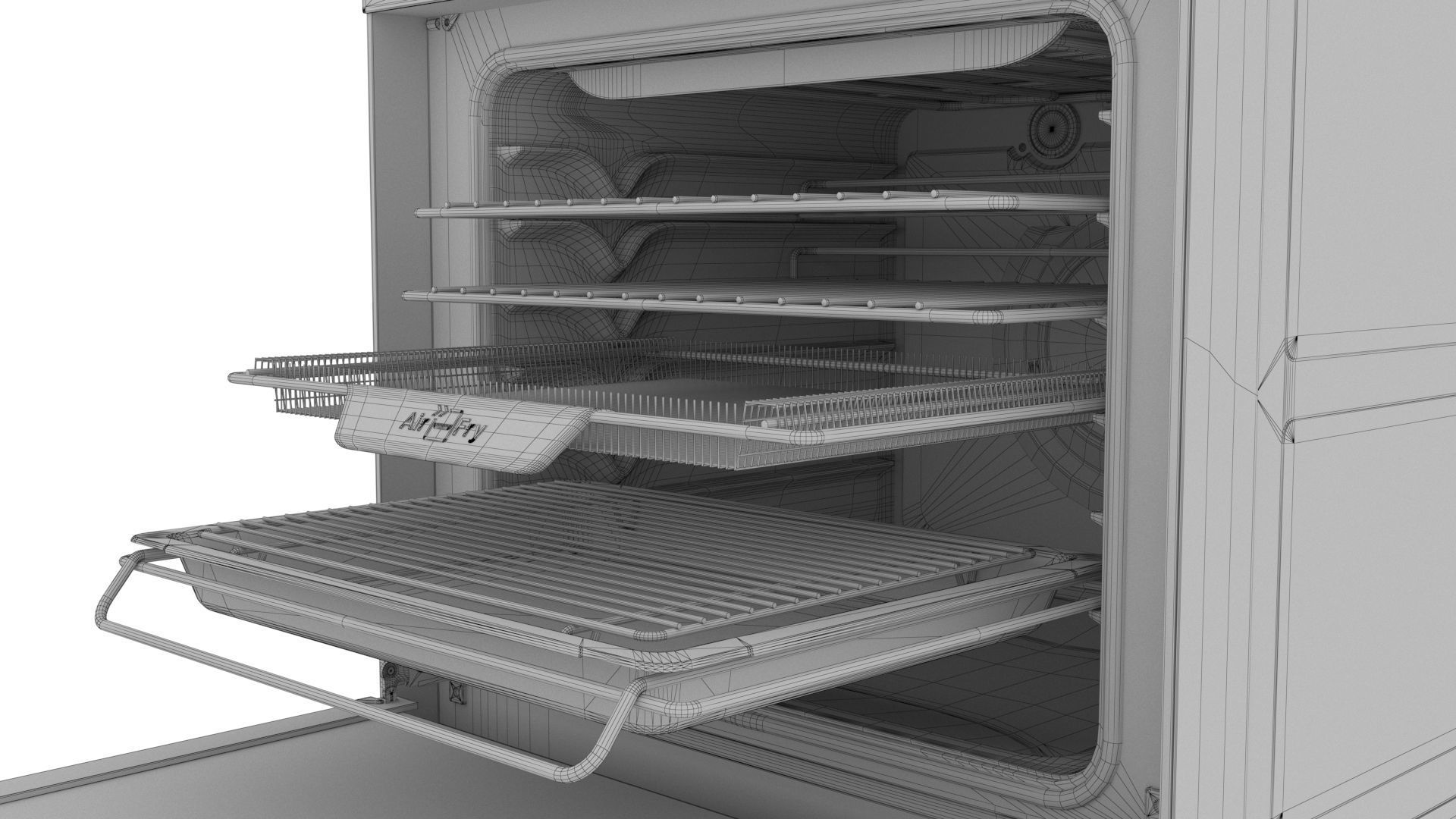 Realistic Upright oven  3D model_18