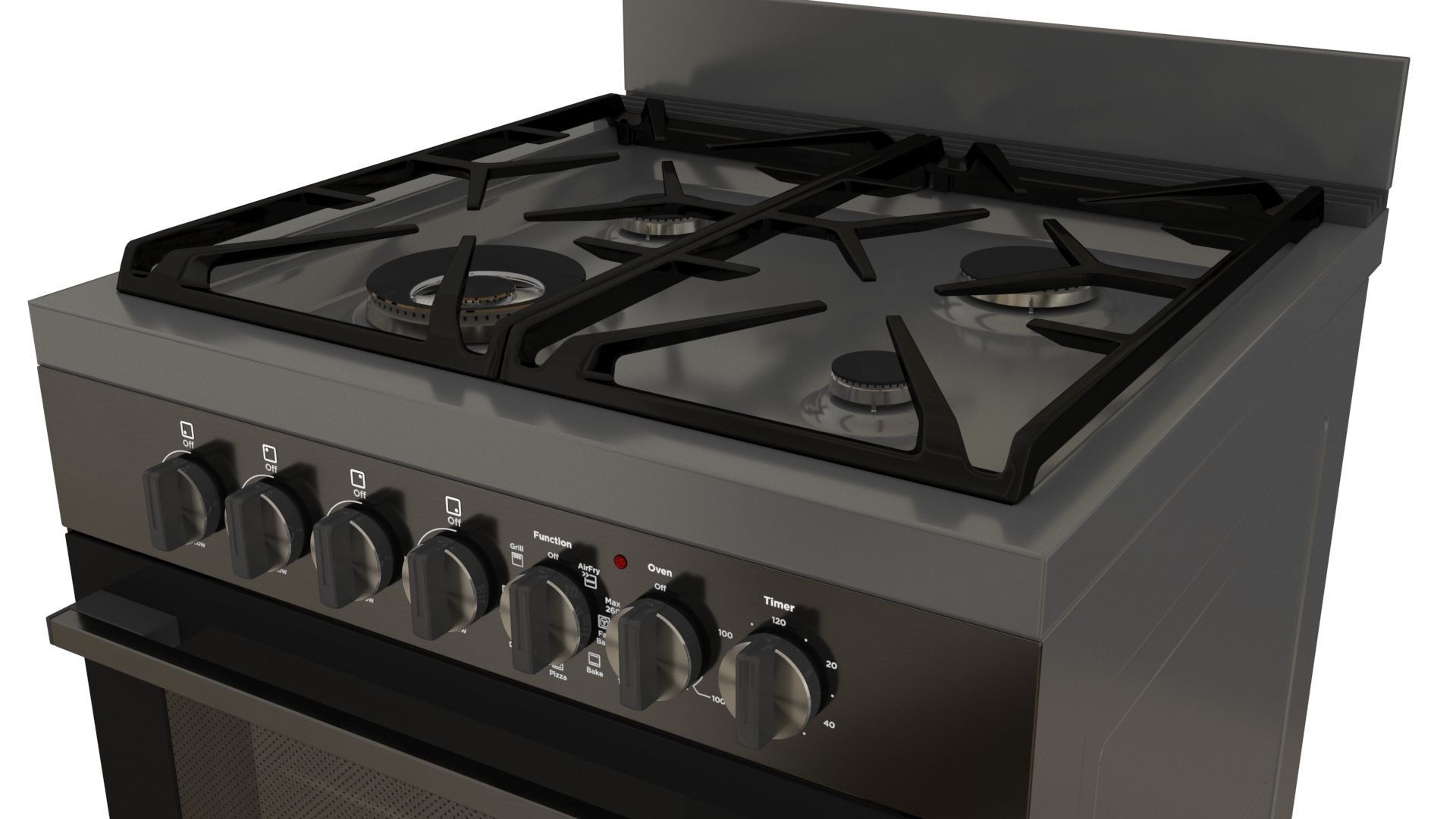 Realistic Upright oven  3D model_5