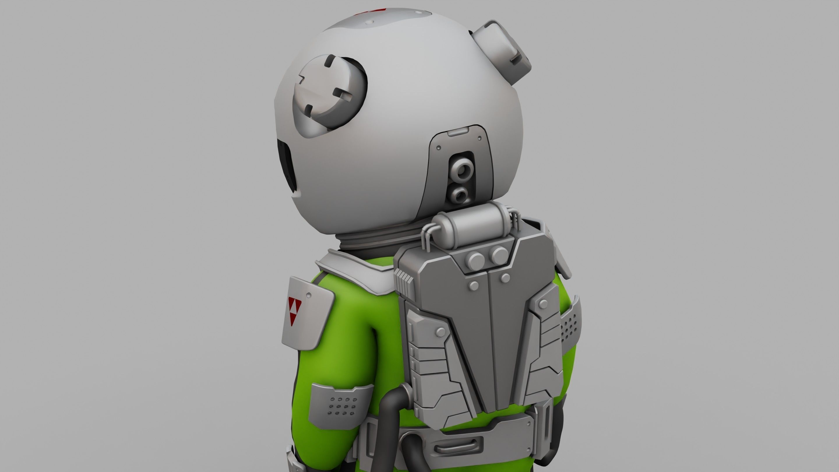 CARTOON ASTRONAUT RIGGED 3D model_22