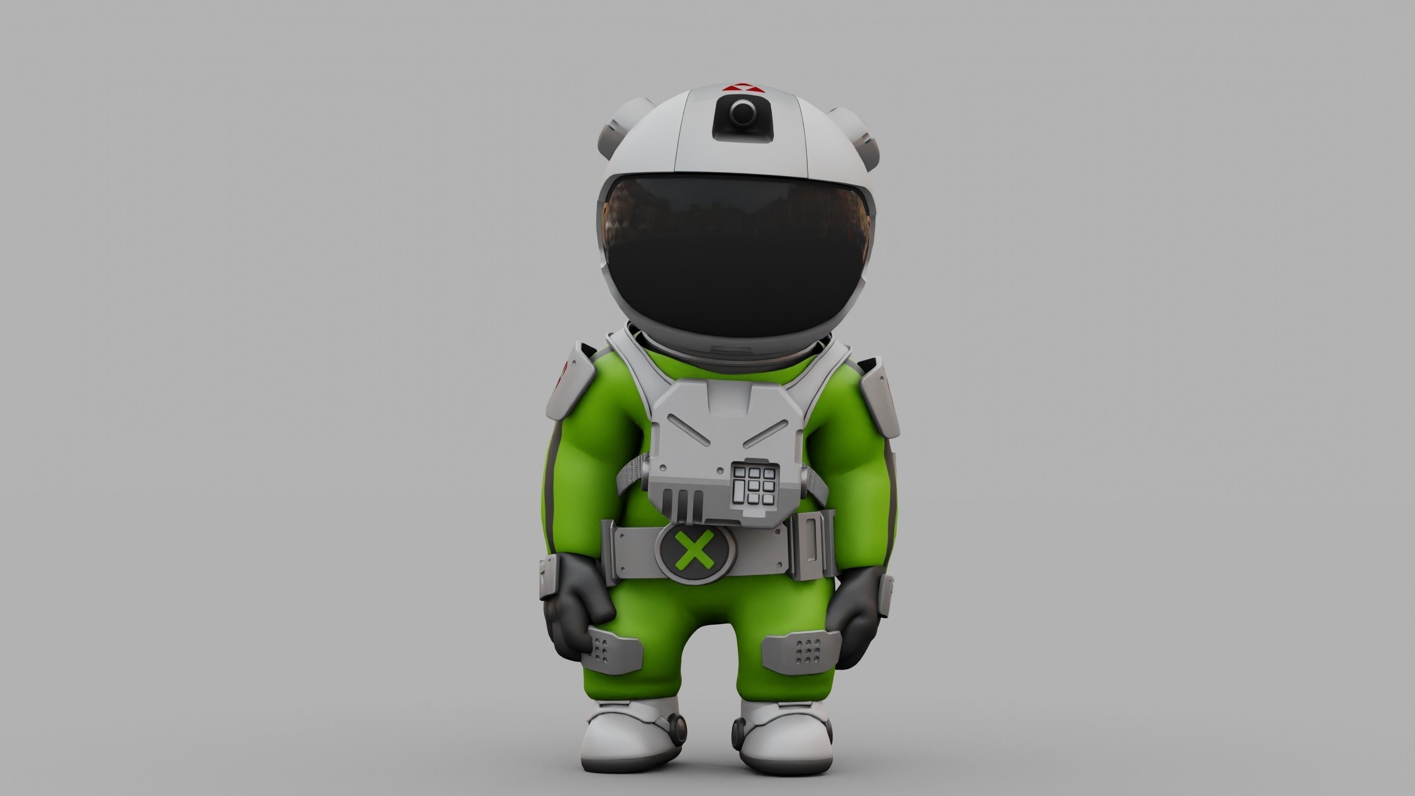 CARTOON ASTRONAUT RIGGED 3D model_19