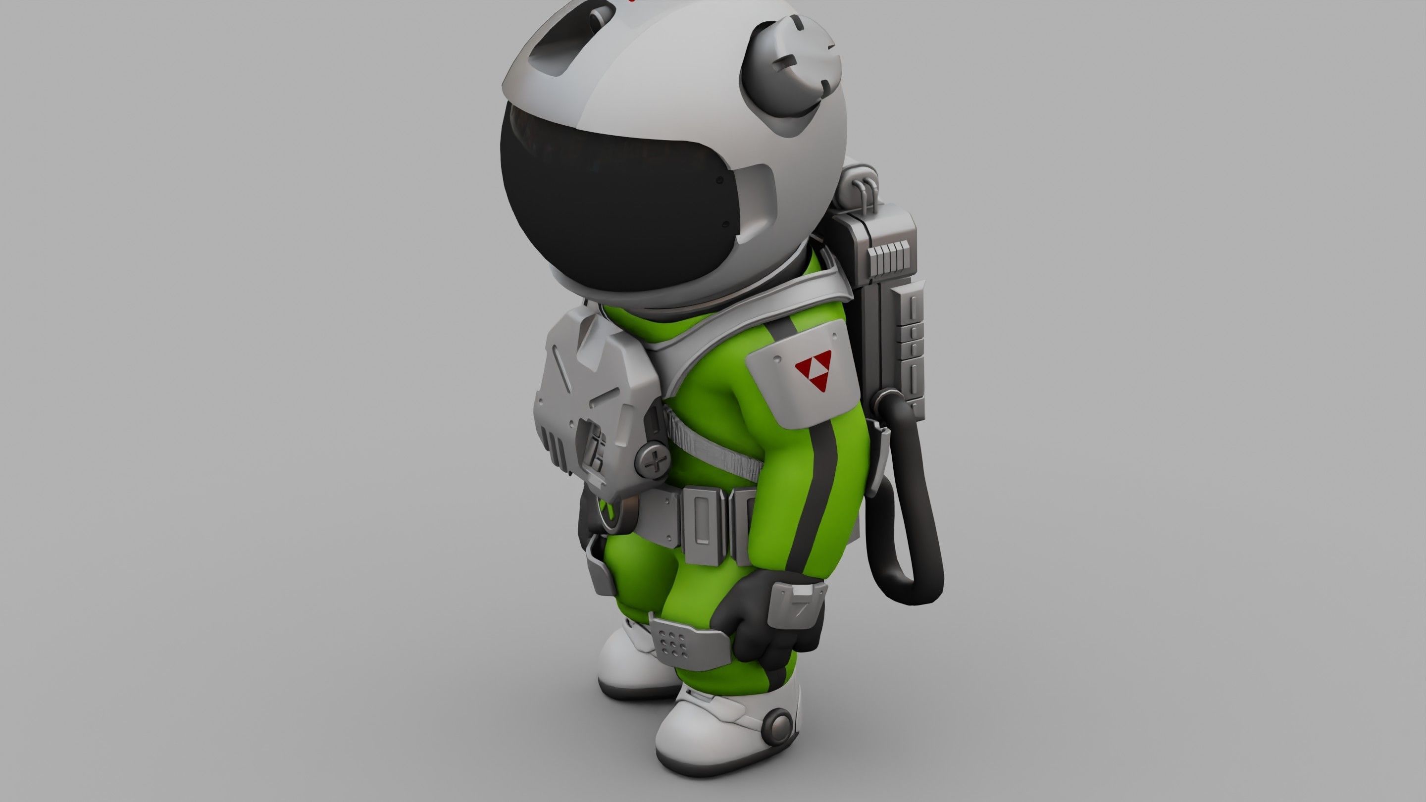 CARTOON ASTRONAUT RIGGED 3D model_28