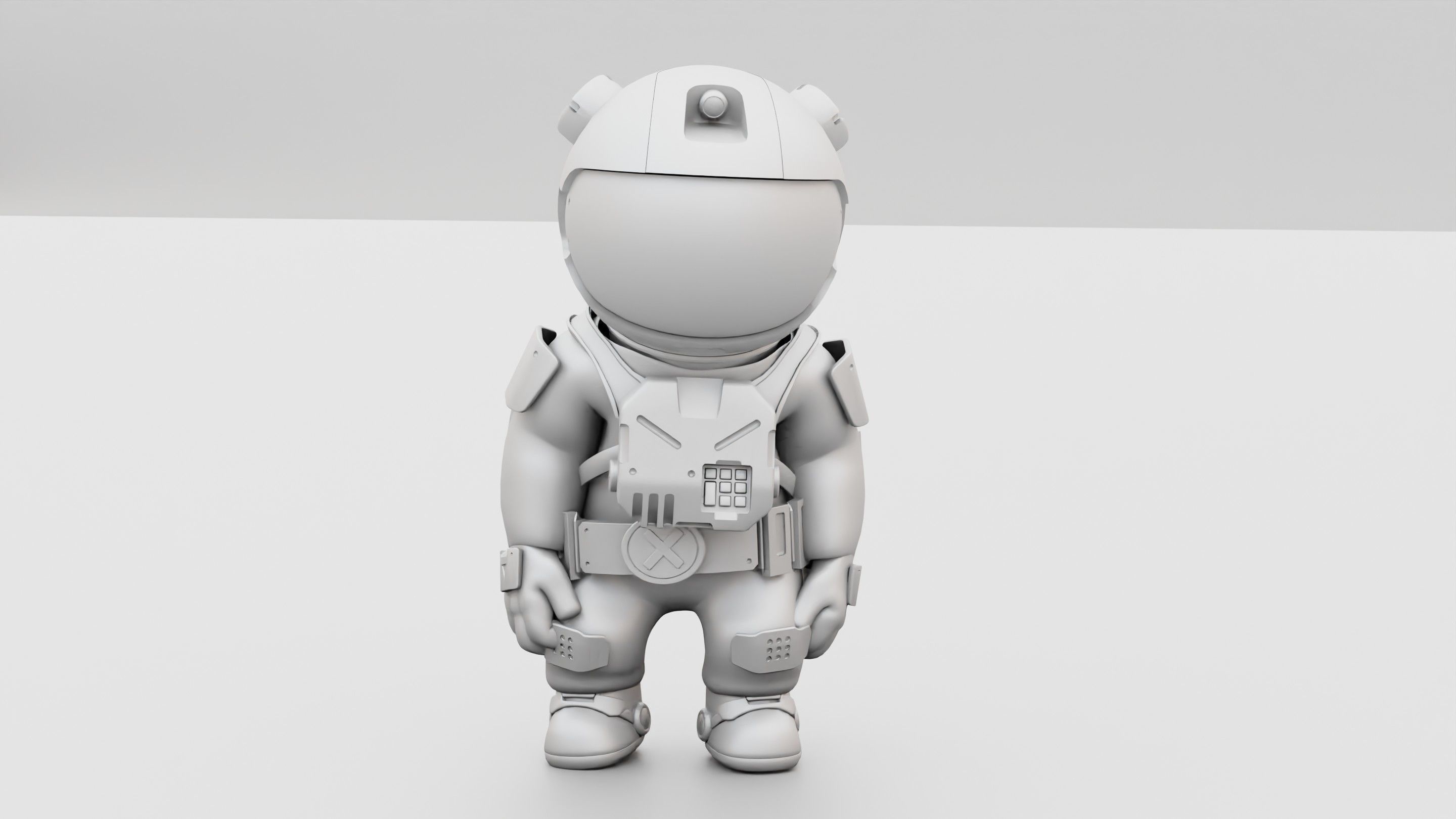 CARTOON ASTRONAUT RIGGED 3D model_35