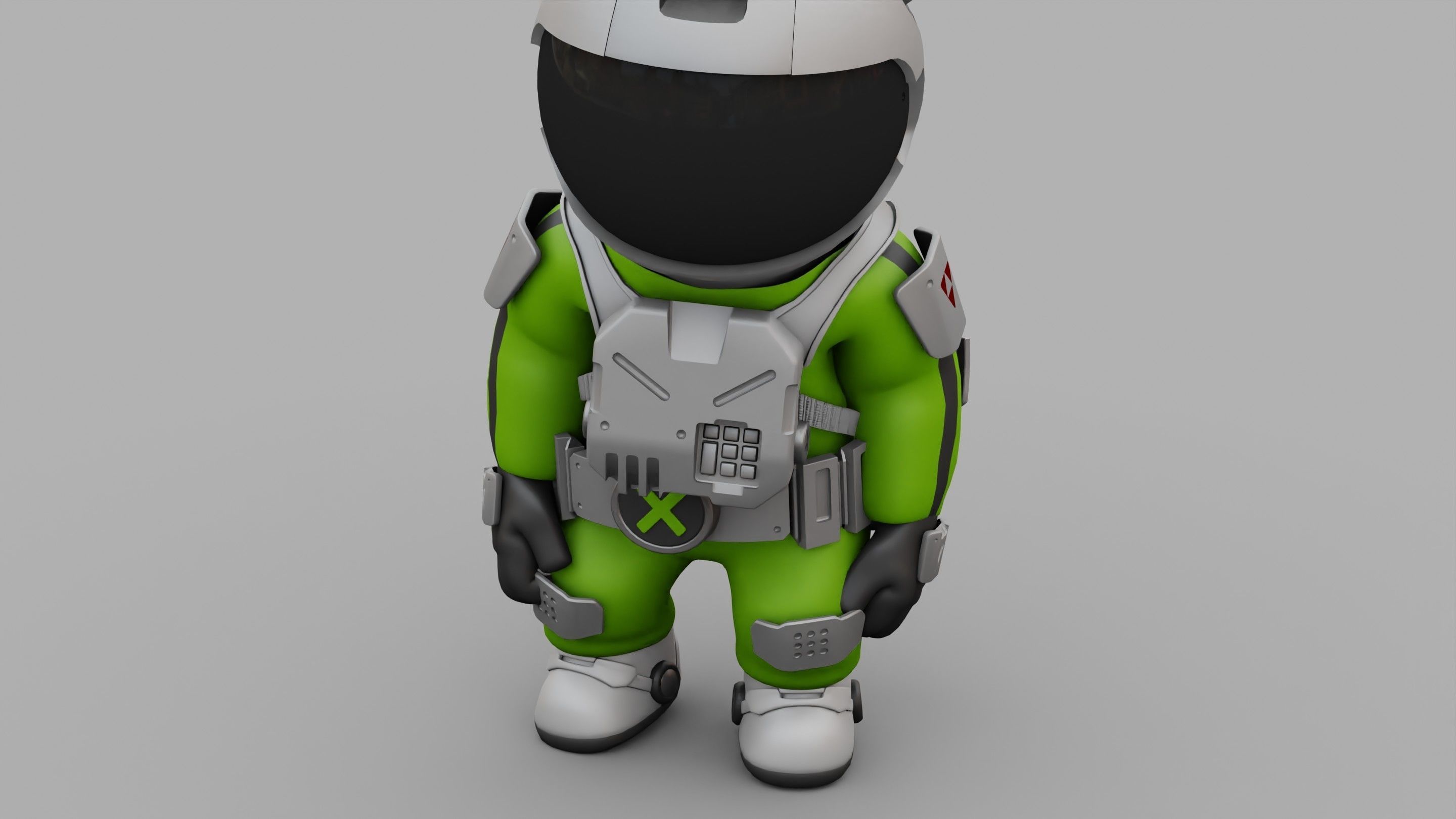 CARTOON ASTRONAUT RIGGED 3D model_27
