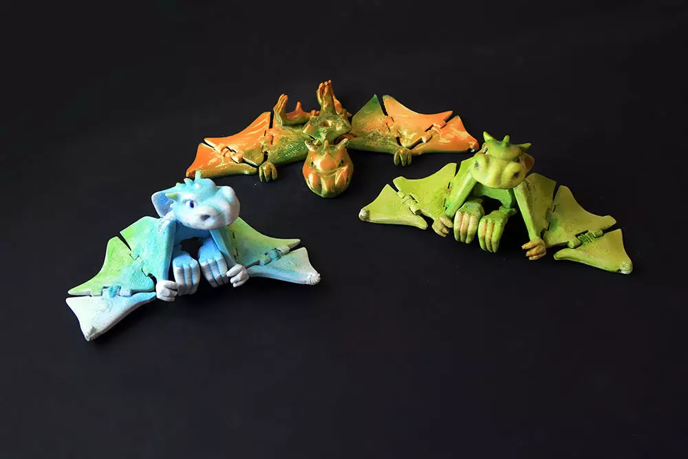 PUPPET DRAGON - ARTICULATED 3D print model