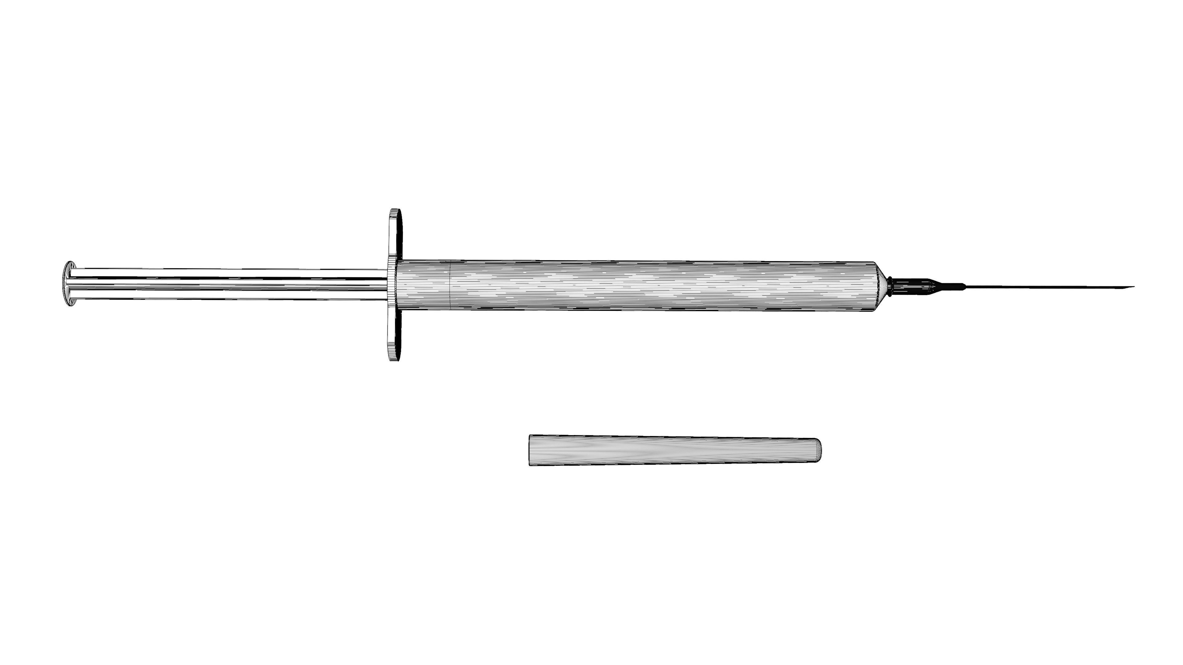 Vaccine Syringe 3D model_9