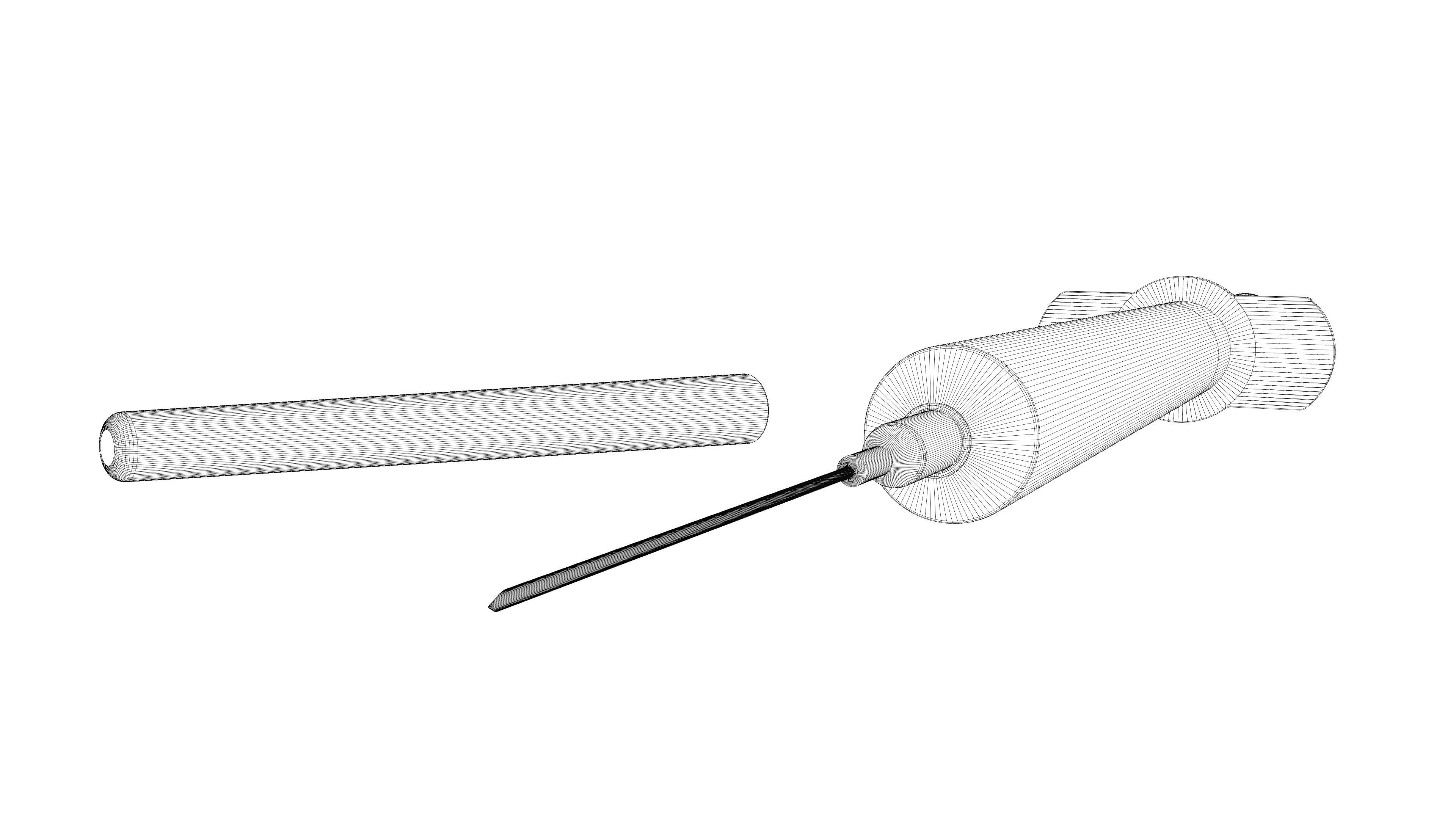 Vaccine Syringe 3D model_8